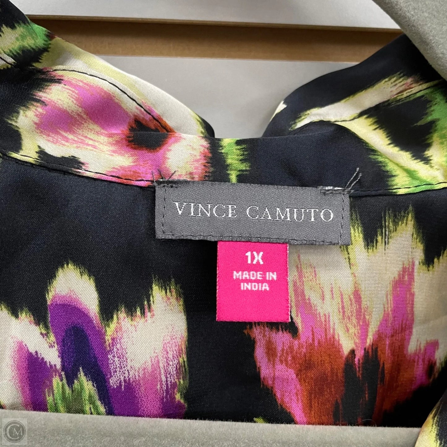 Blouse Long Sleeve By Vince Camuto In Floral Print, Size: 1x