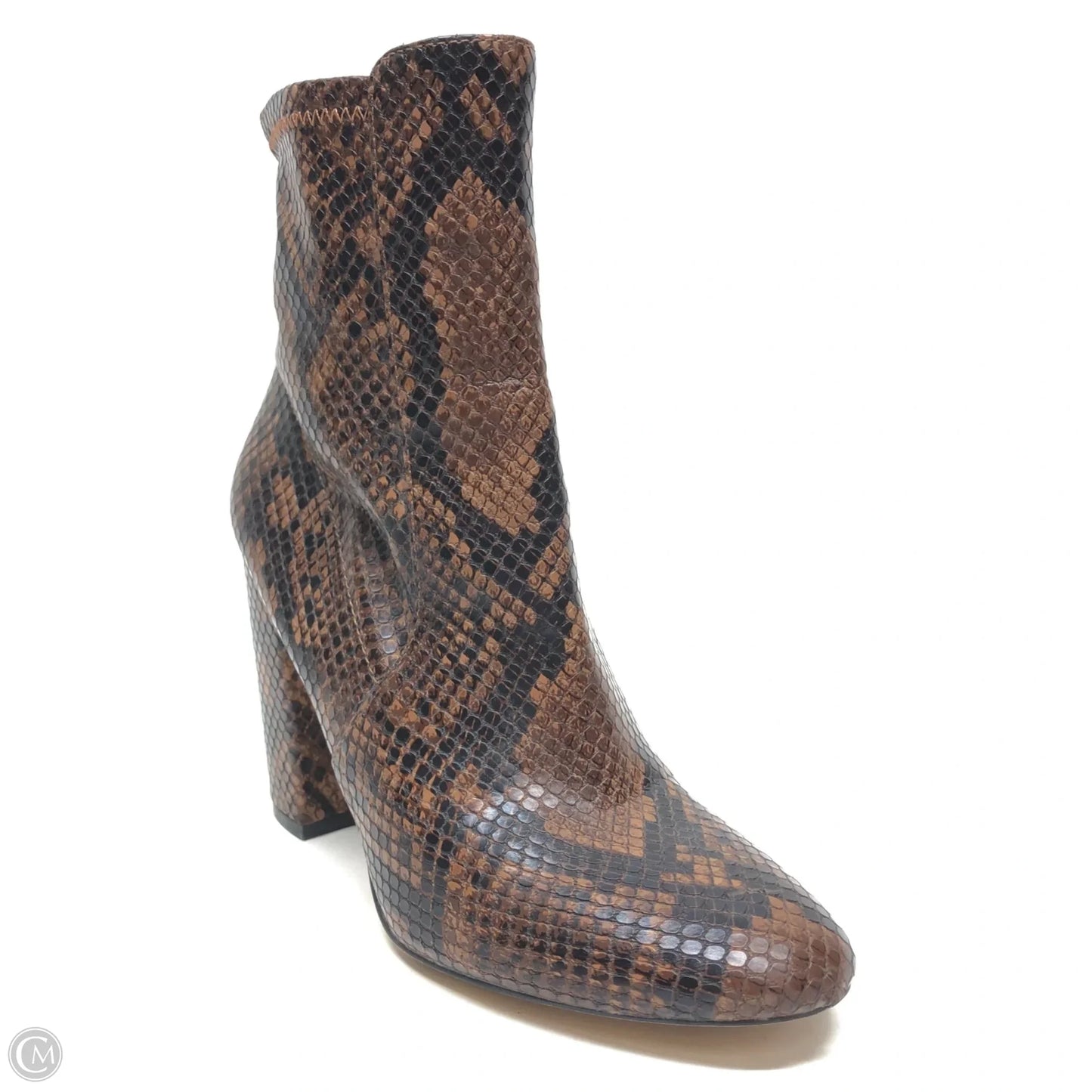 Boots Ankle Heels By Aldo In Brown, Size: 7