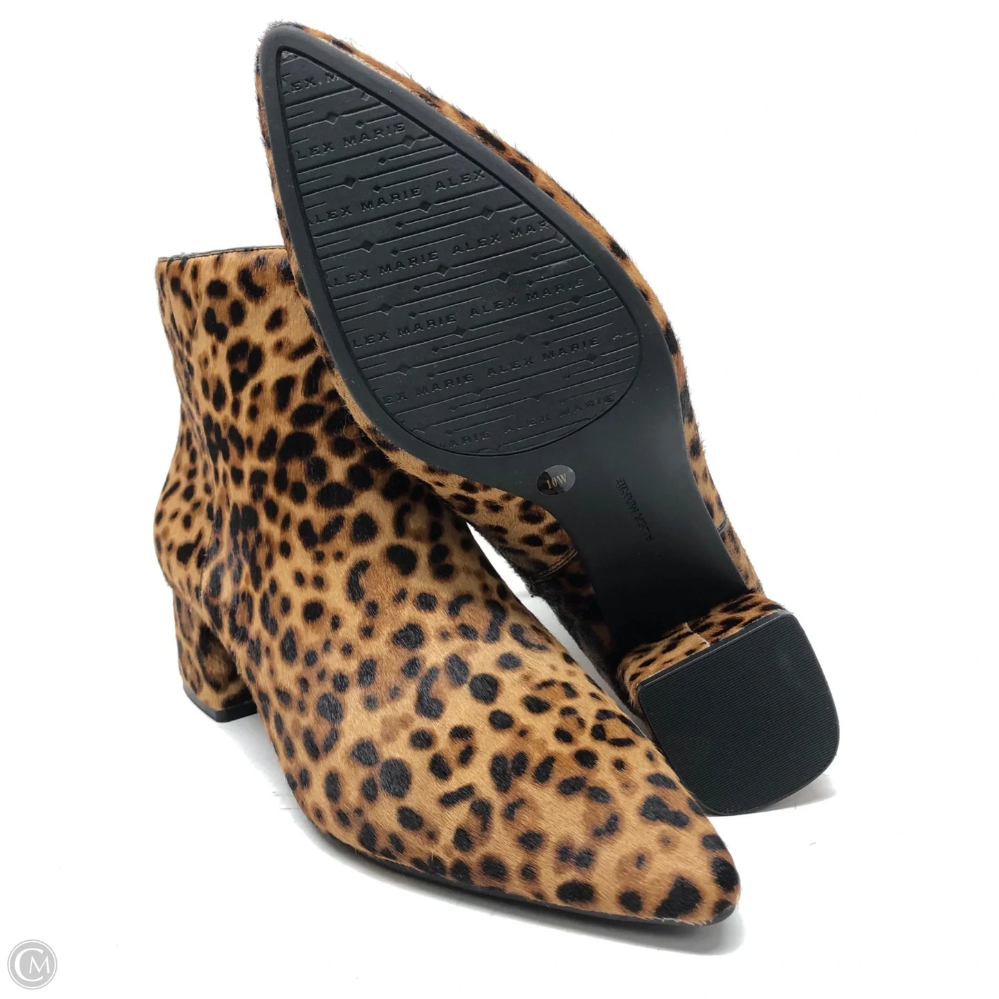 Boots Ankle Heels By Alex Marie In Leopard Print, Size: 10