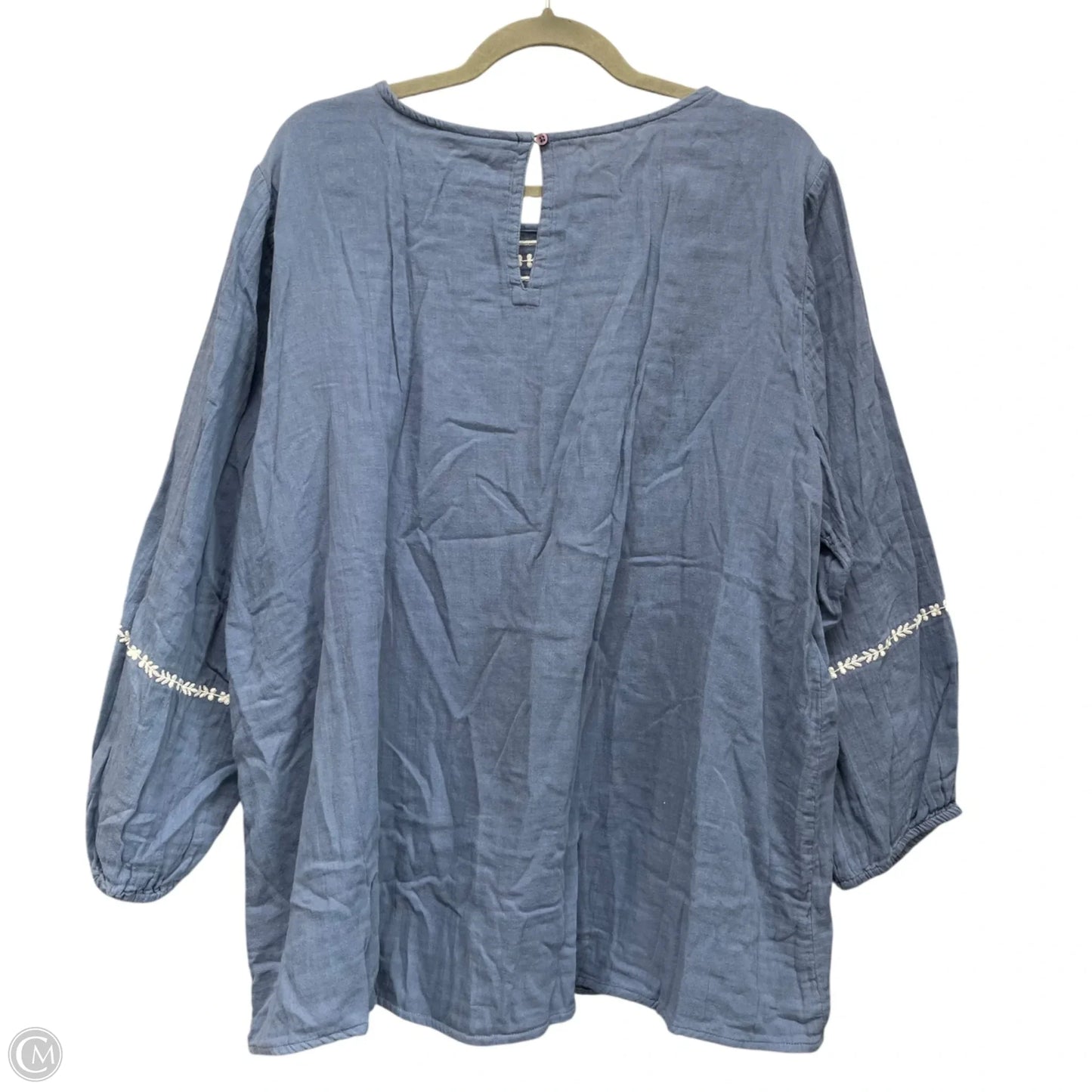 Top Long Sleeve By Lane Bryant In Blue, Size: 20