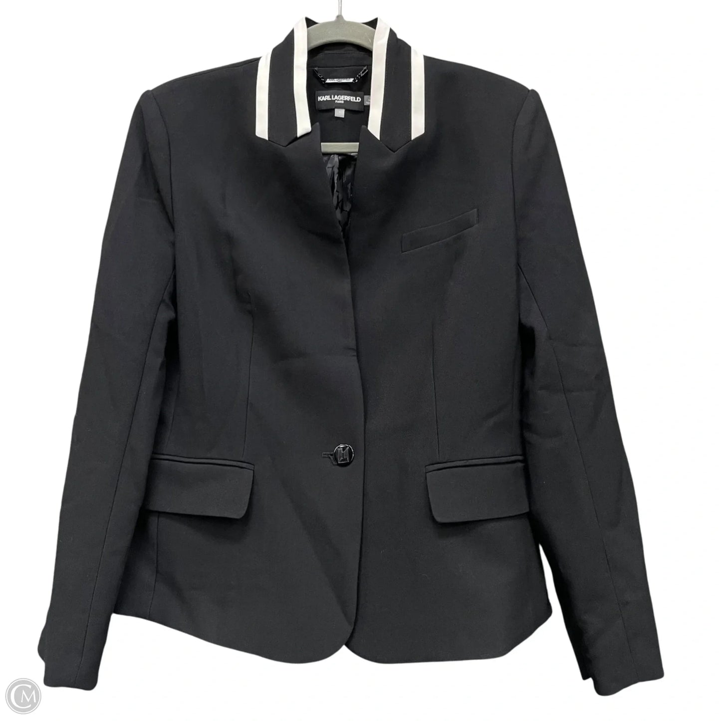 Blazer Designer By Karl Lagerfeld In Black, Size: 6