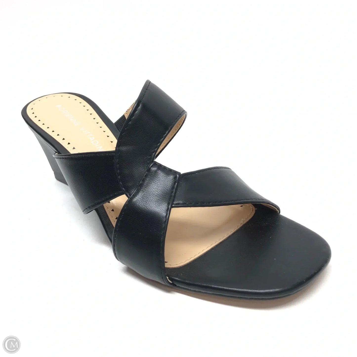 Sandals Heels Wedge By Adrienne Vittadini In Black, Size: 9