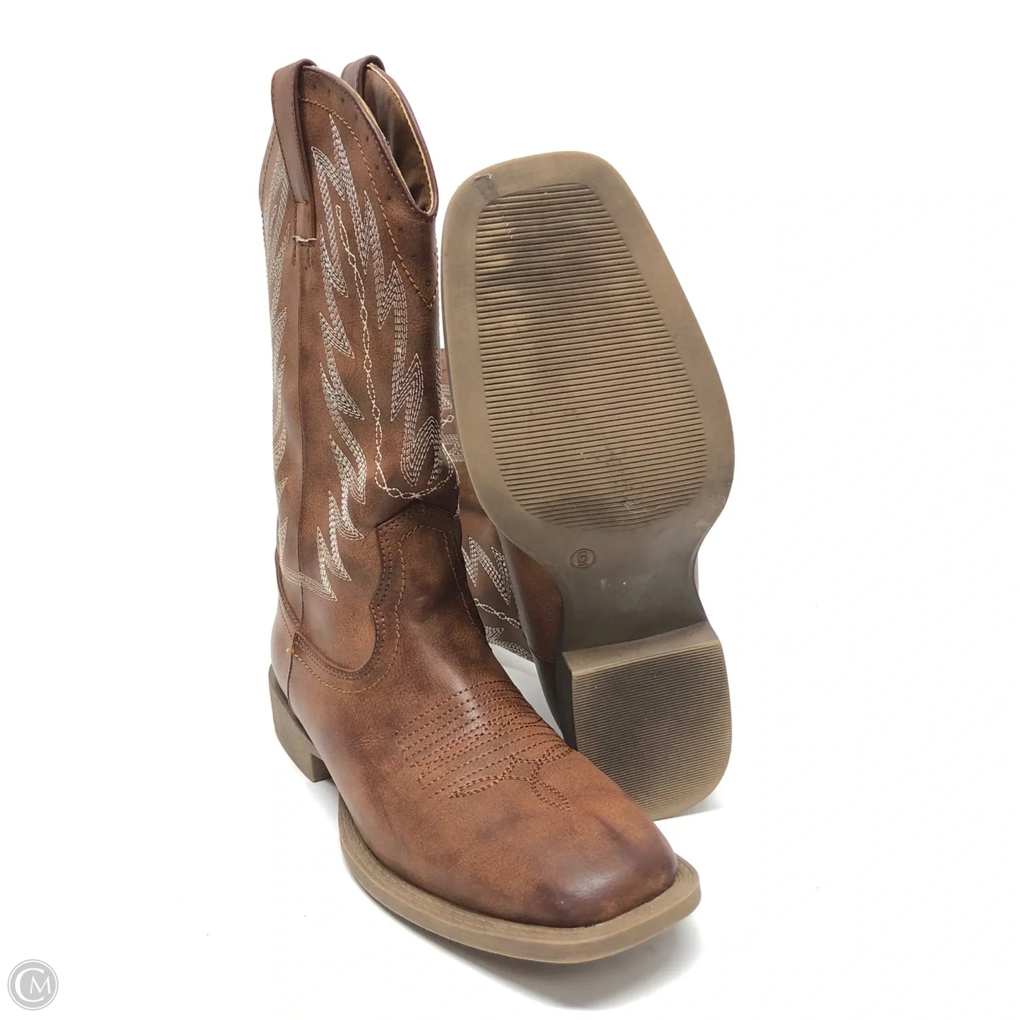 Boots Western By Wild Diva In Brown, Size: 6