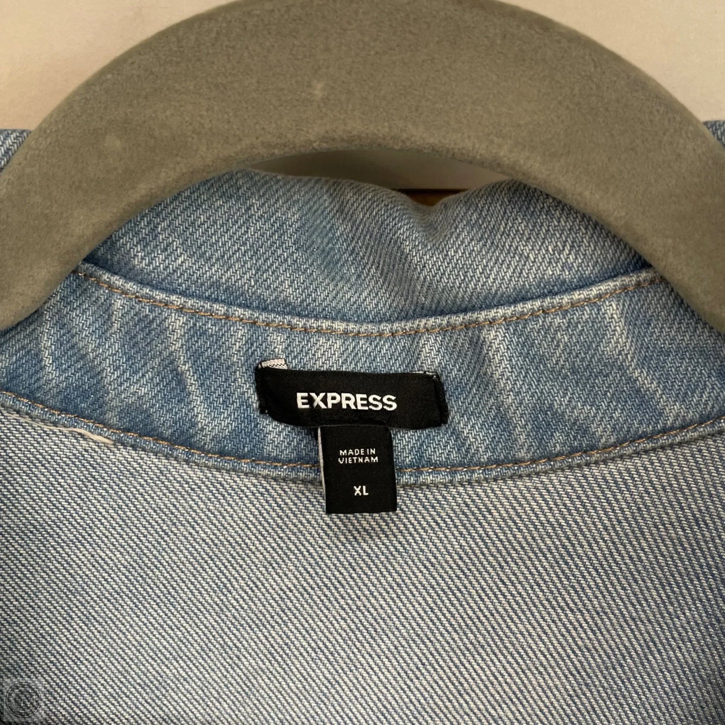 Jumpsuit By Express In Blue Denim, Size: Xl