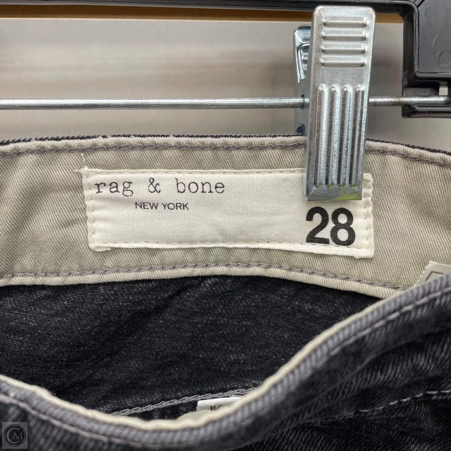 Jeans Wide Leg By Rag And Bone In Black Denim, Size: 6