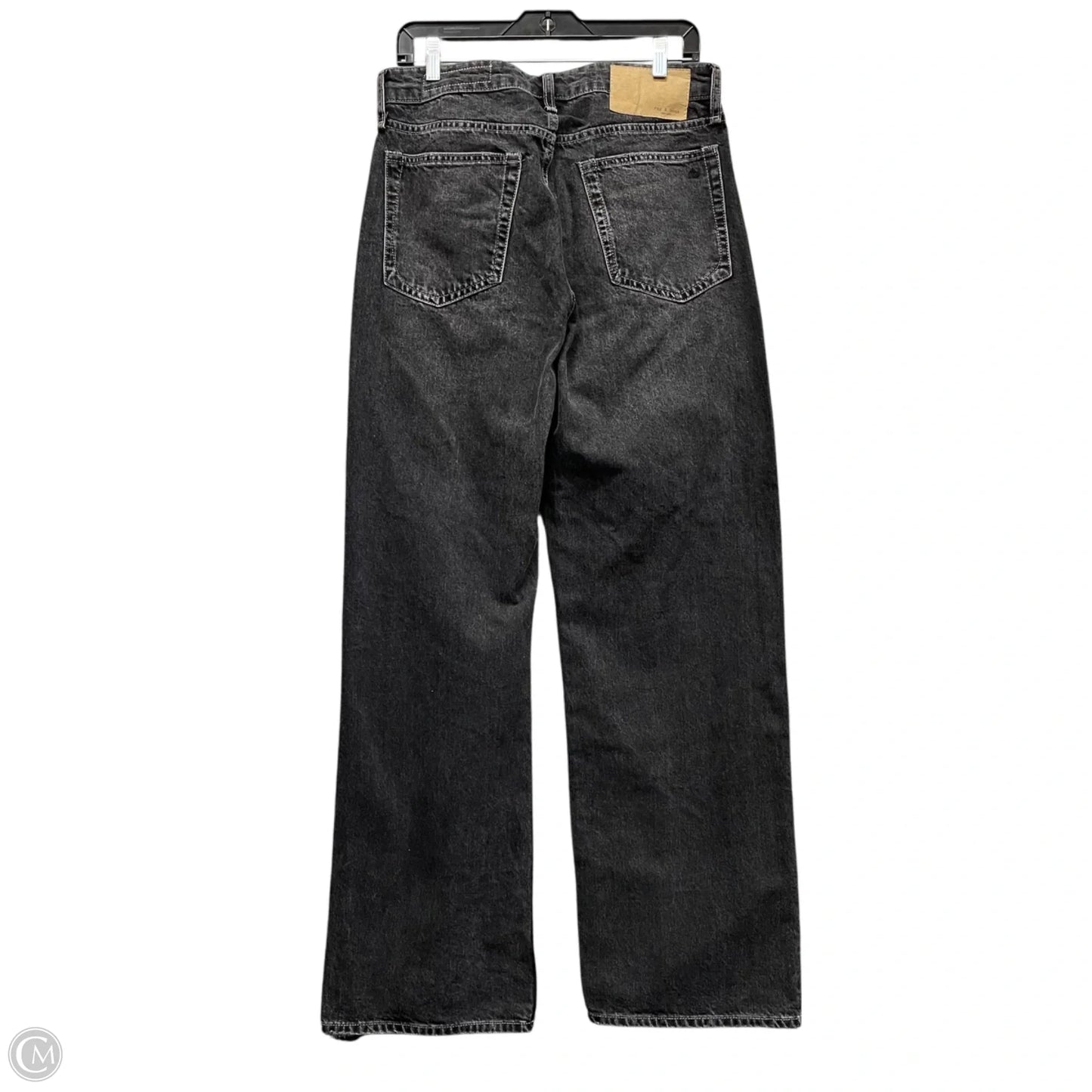 Jeans Wide Leg By Rag And Bone In Black Denim, Size: 6