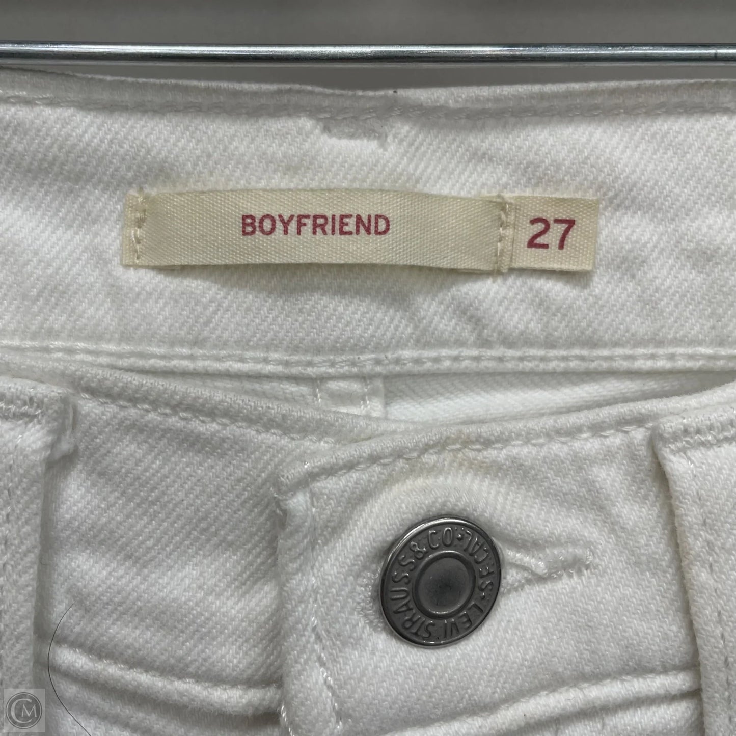 Jeans Boyfriend By Levis In White, Size: 4
