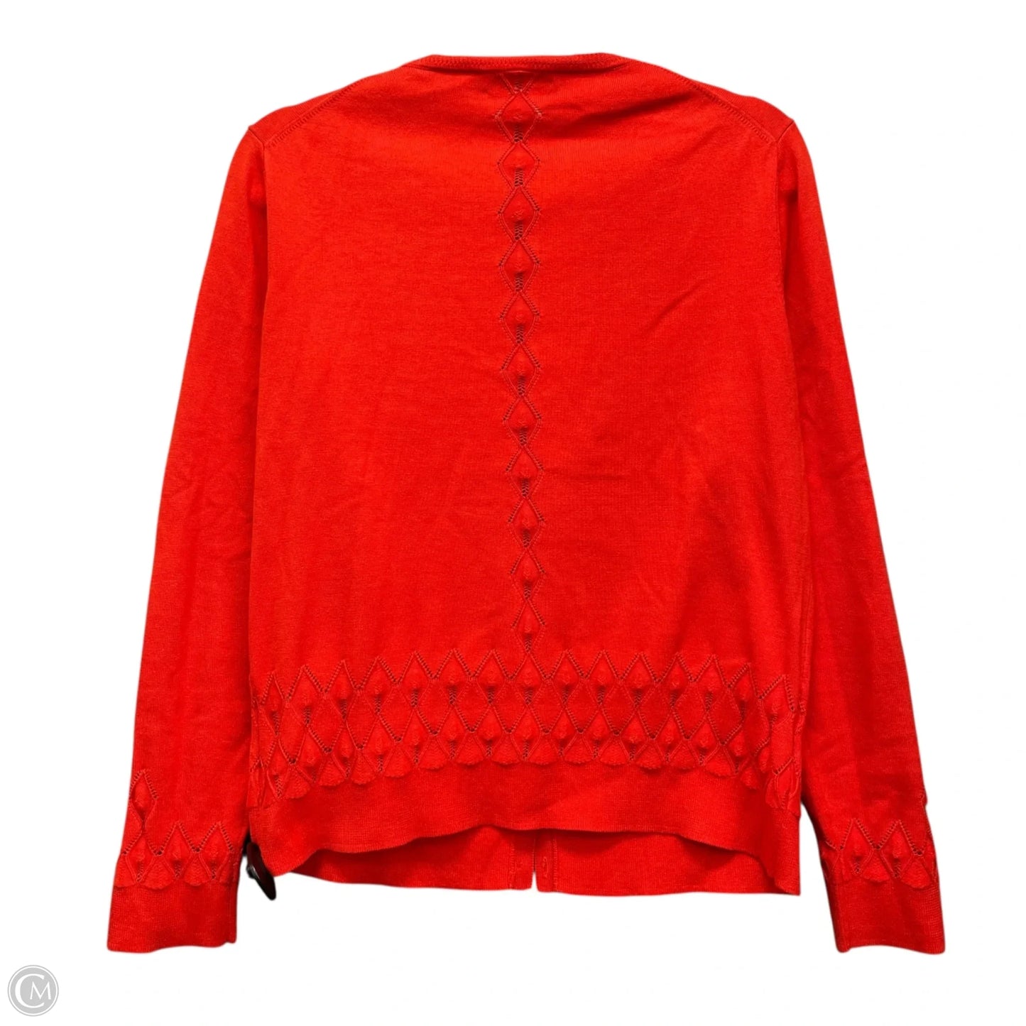 Sweater Cardigan By Brooks Brothers In Orange, Size: L