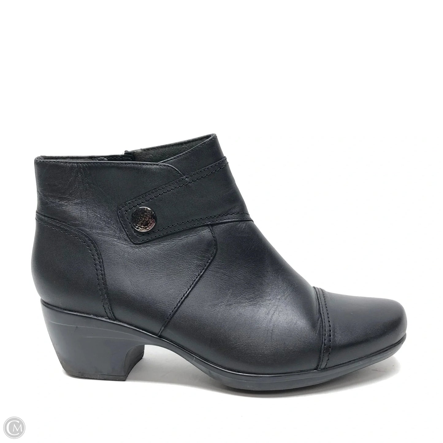 Boots Ankle Heels By Clarks In Black, Size: 10