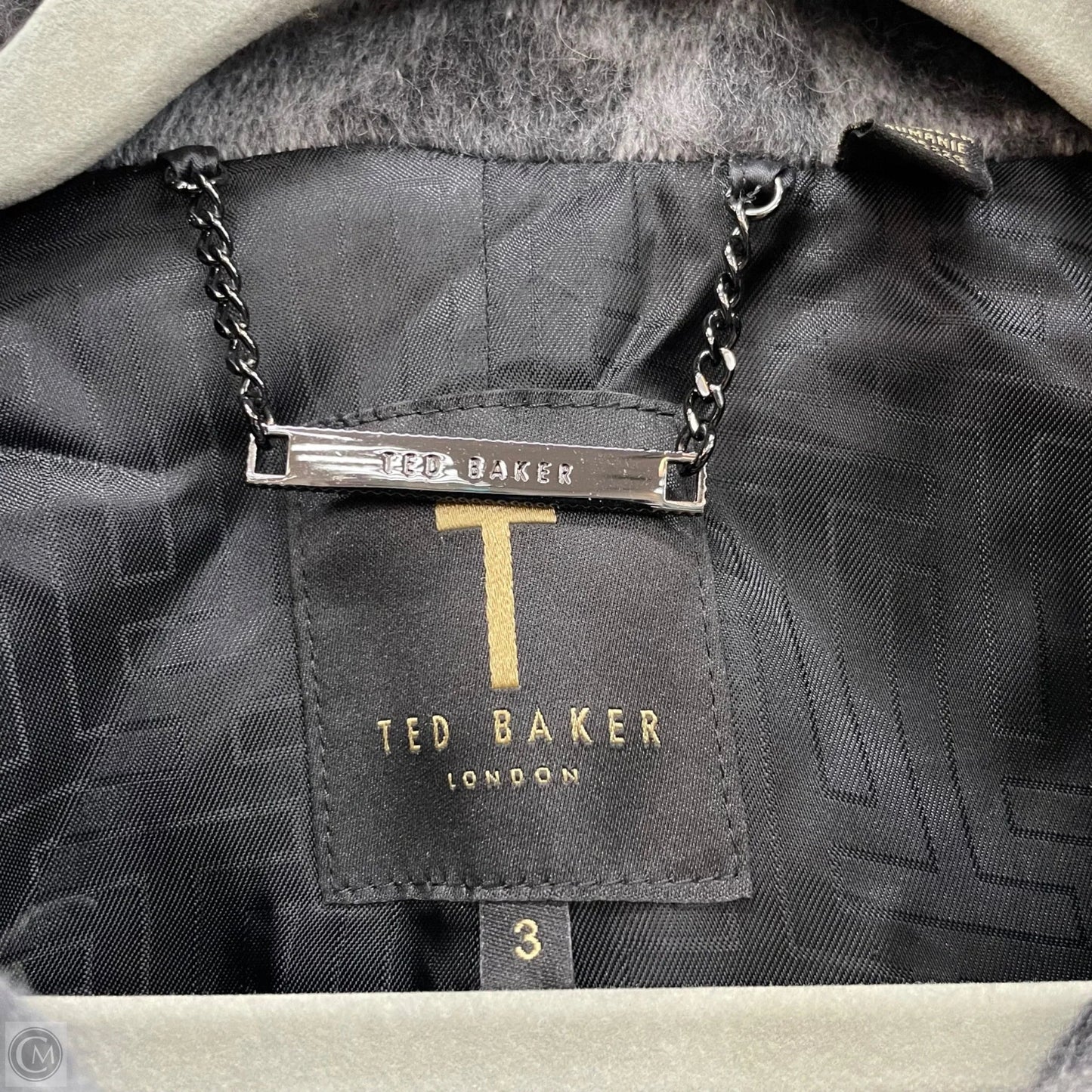 Jacket Shirt By Ted Baker In Grey, Size: M