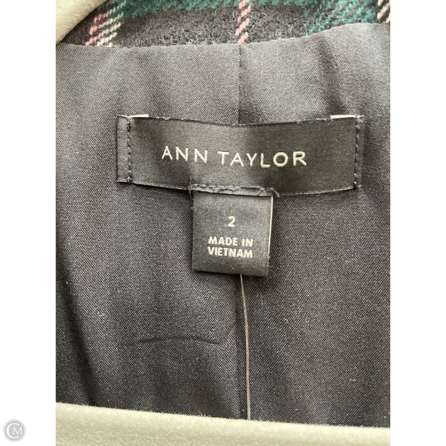Blazer By Ann Taylor In Black & Green, Size: 2