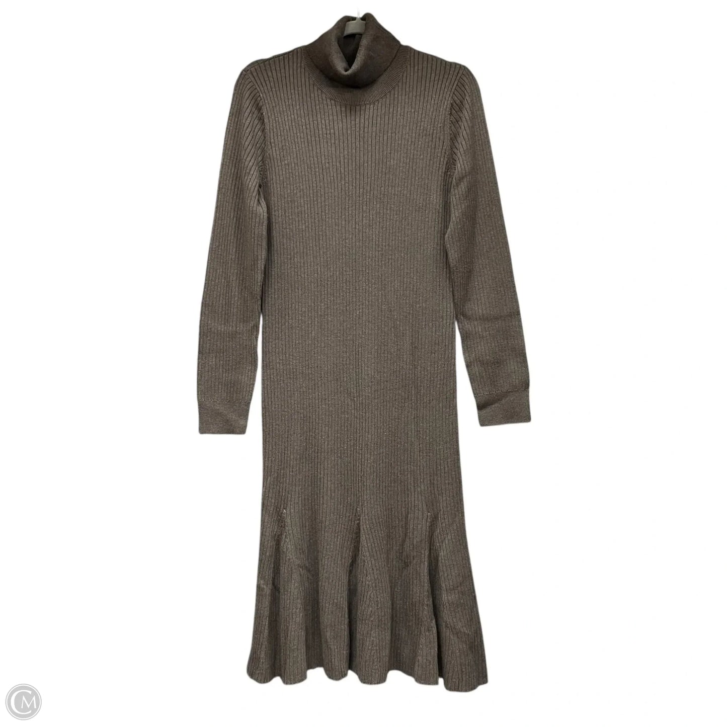 Dress Sweater By Donna Karan In Brown, Size: L