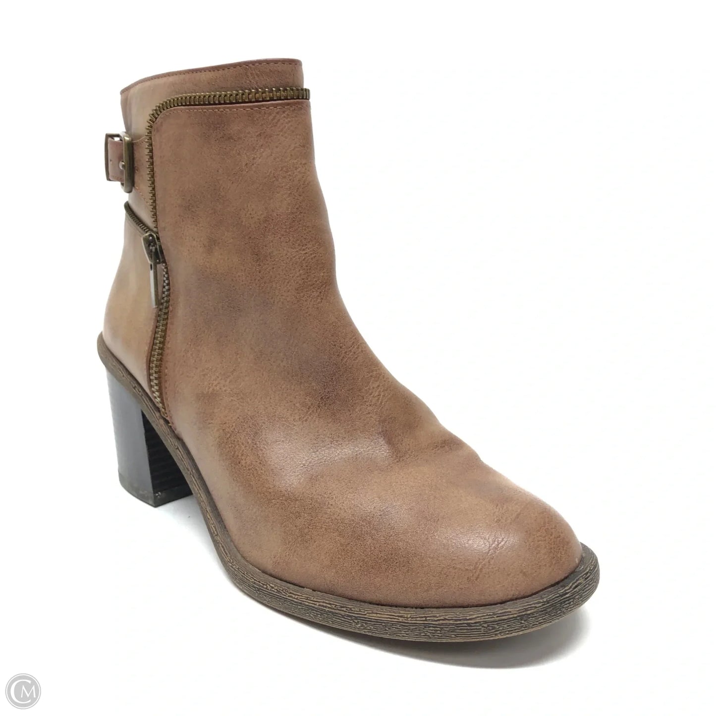 Boots Ankle Heels By Gianni Bini In Brown, Size: 9