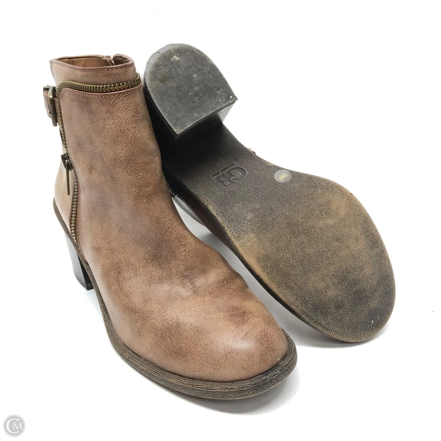 Boots Ankle Heels By Gianni Bini In Brown, Size: 9
