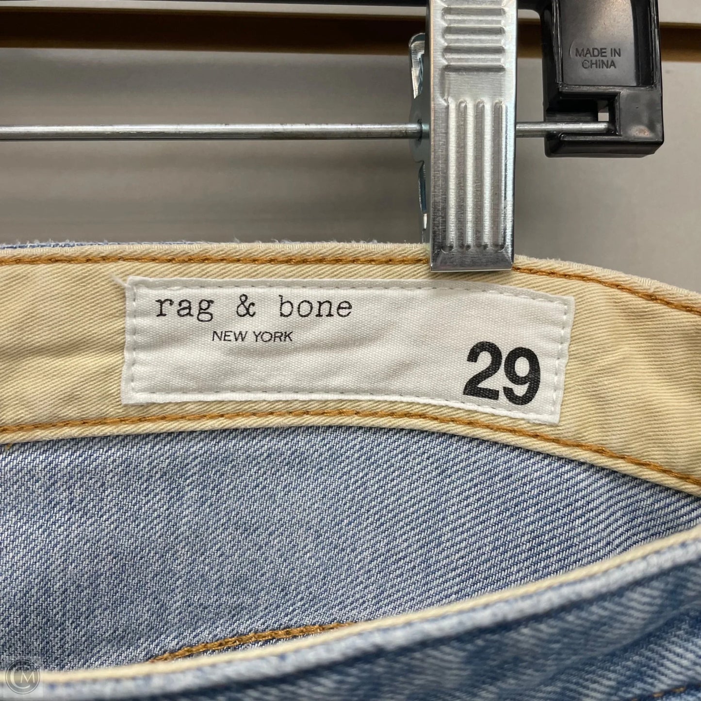 Jeans Wide Leg By Rag And Bone In Blue Denim, Size: 8