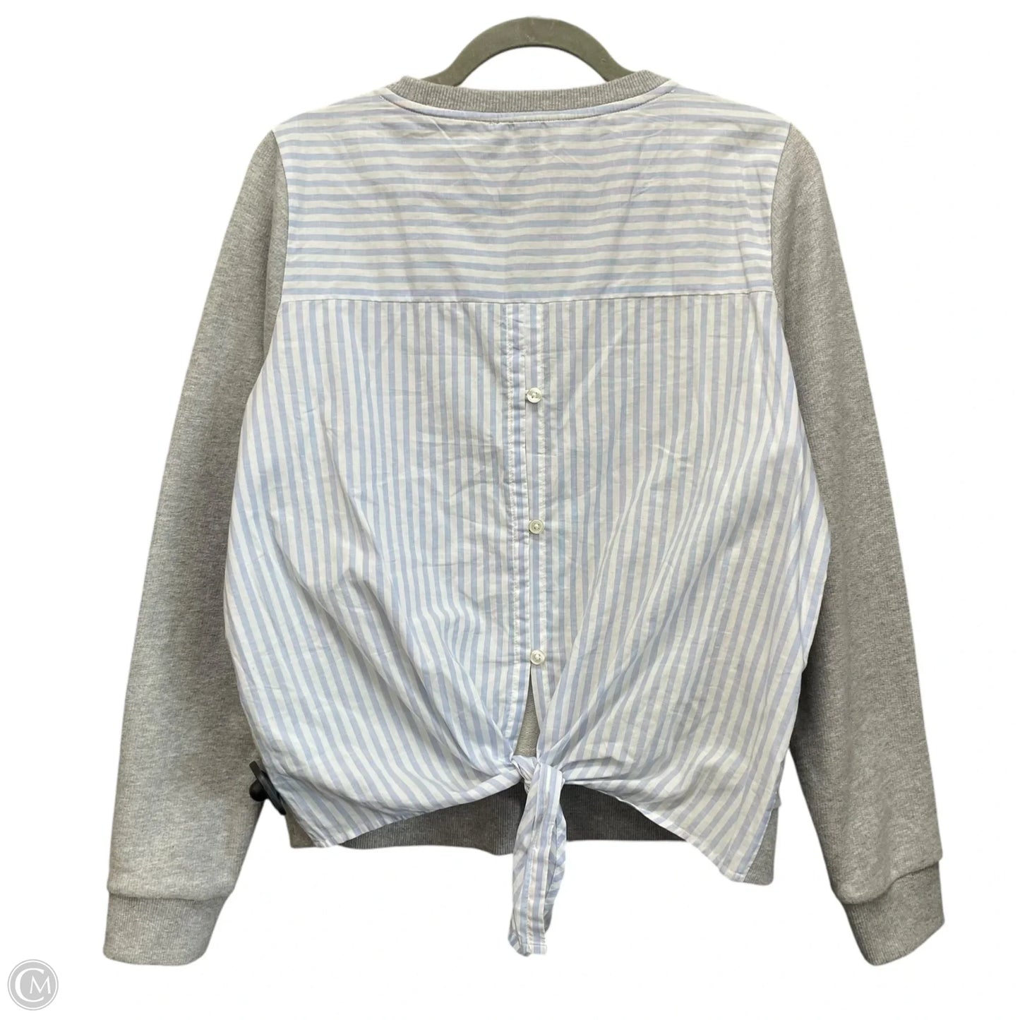 Sweatshirt Crewneck By J. Crew In Blue & Grey, Size: S