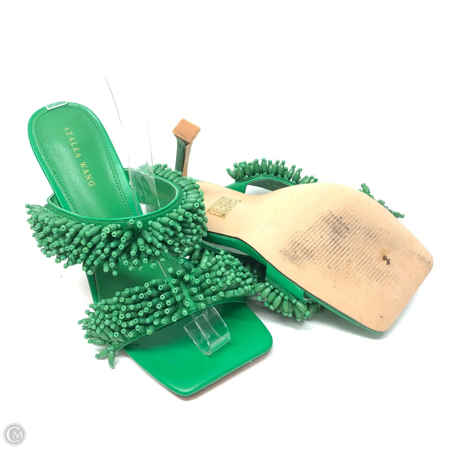 Sandals Heels Stiletto By Azalea Wang In Green, Size: 8