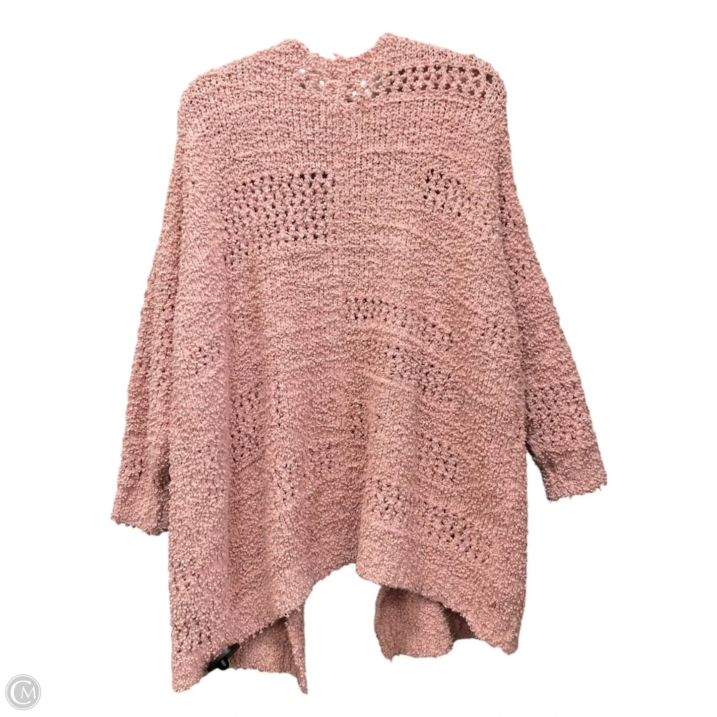 Sweater Cardigan By Clothes Mentor In Pink, Size: L