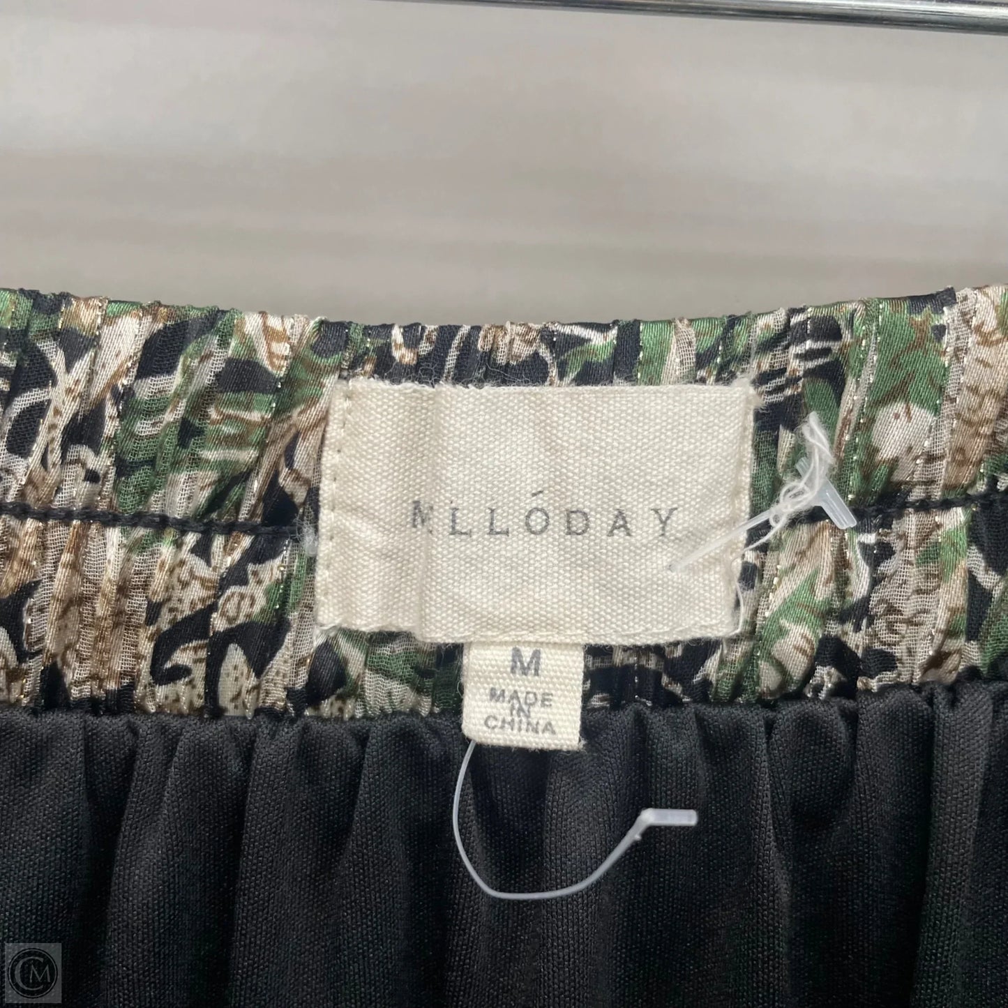 Skirt Midi By Melloday In Green & Tan, Size: M