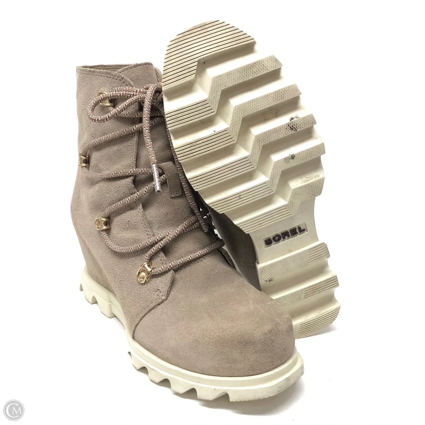 Boots Ankle Heels By Sorel In Taupe, Size: 7.5