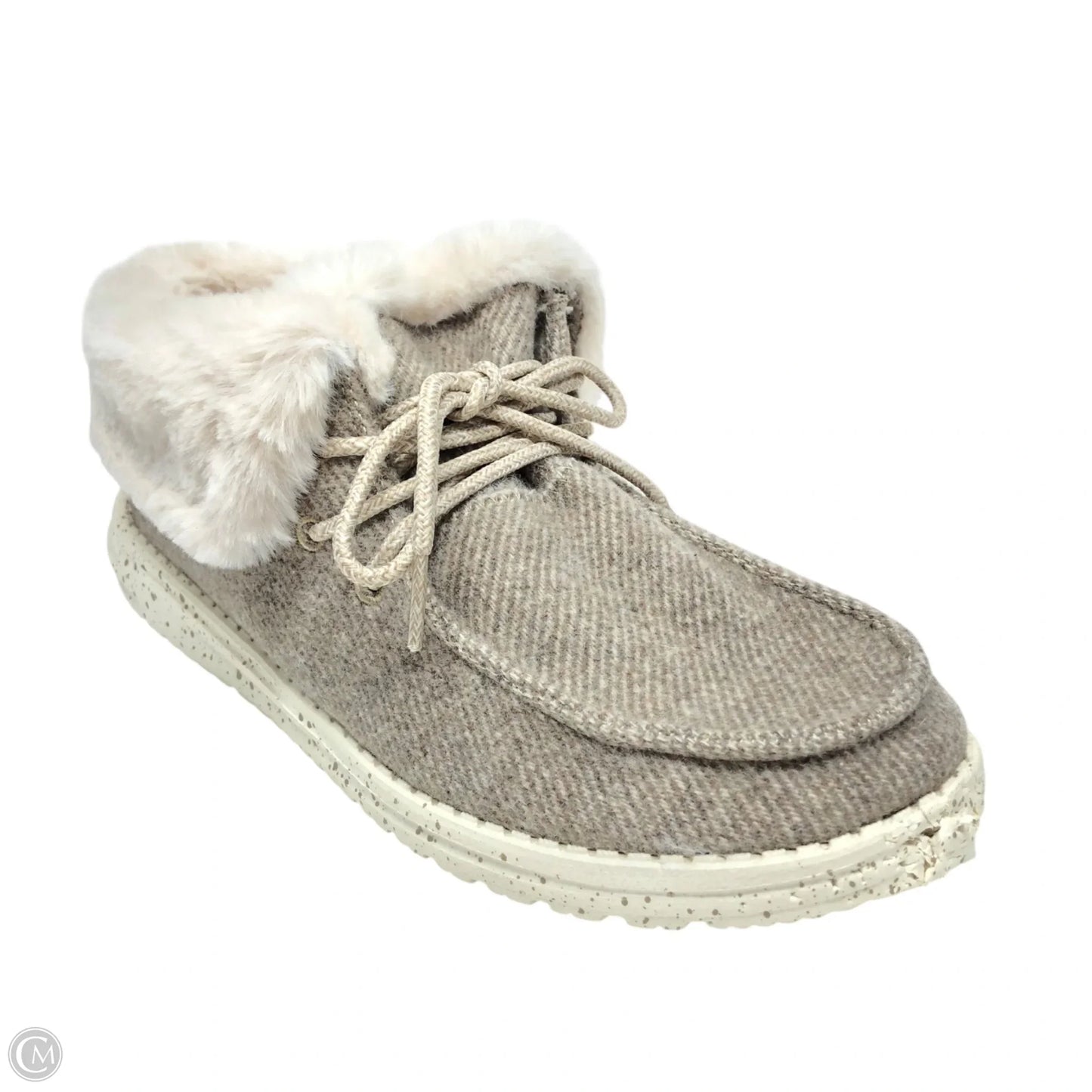 Shoes Flats By Hey Dude In Grey, Size: 9