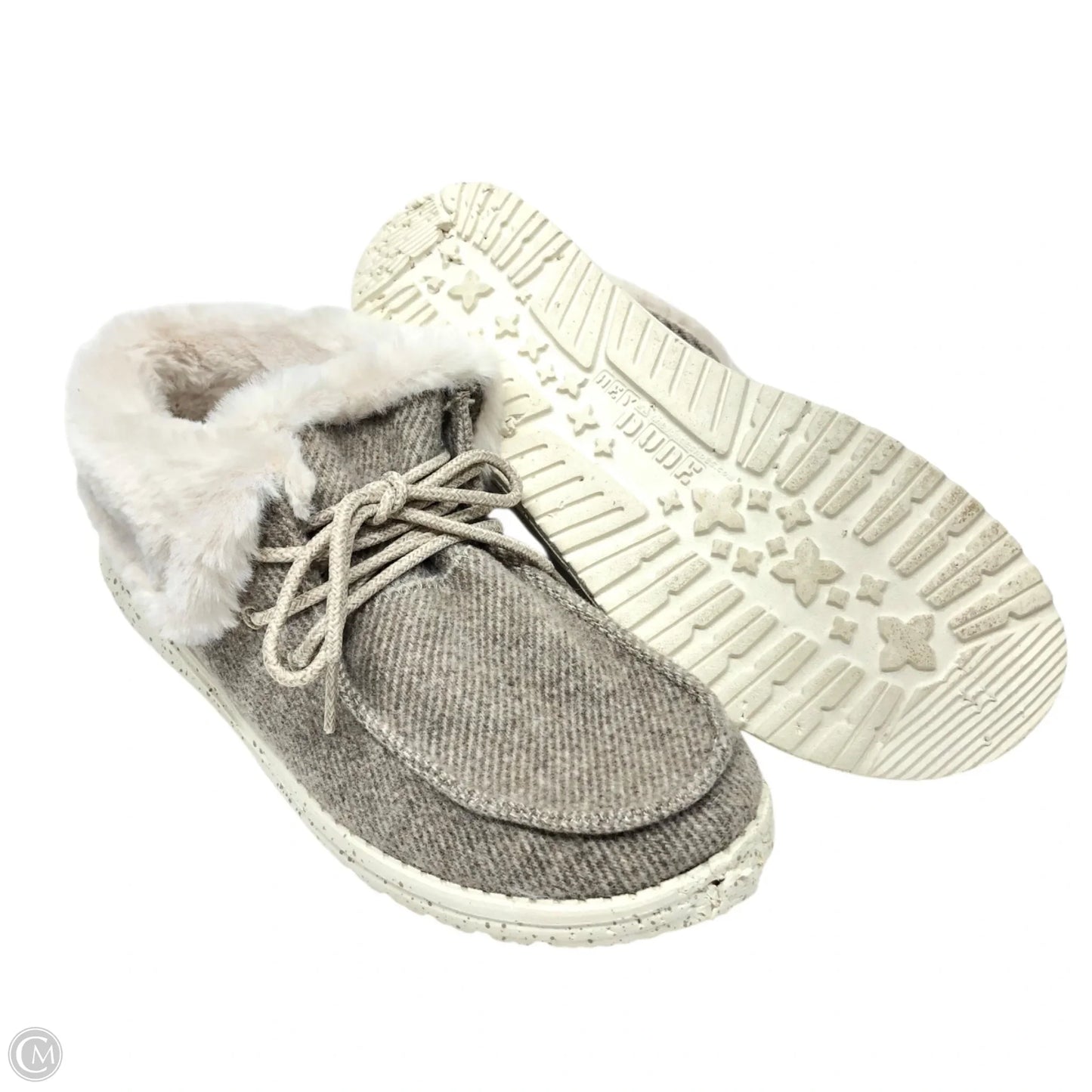 Shoes Flats By Hey Dude In Grey, Size: 9
