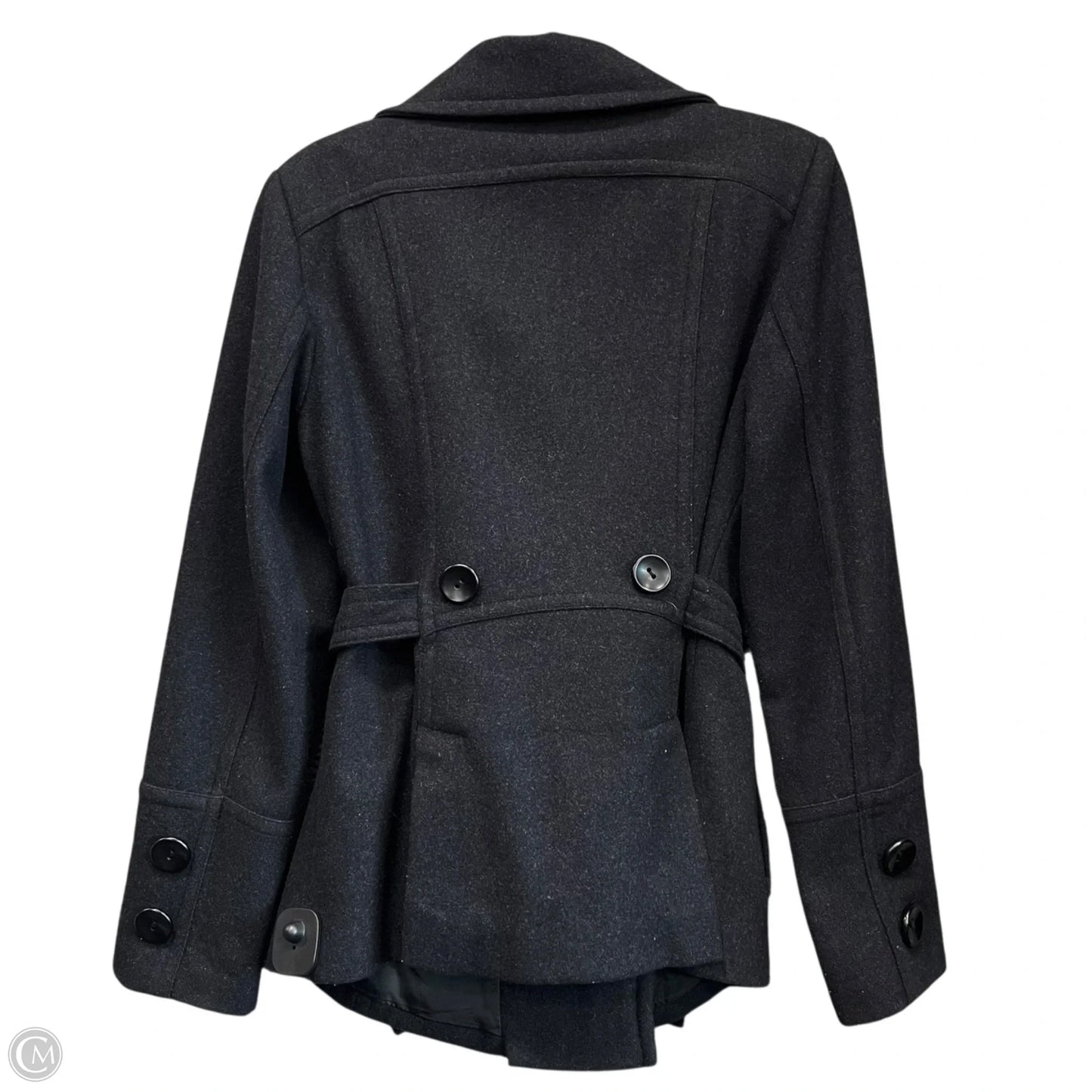 Coat Wool By Clothes Mentor In Black, Size: M