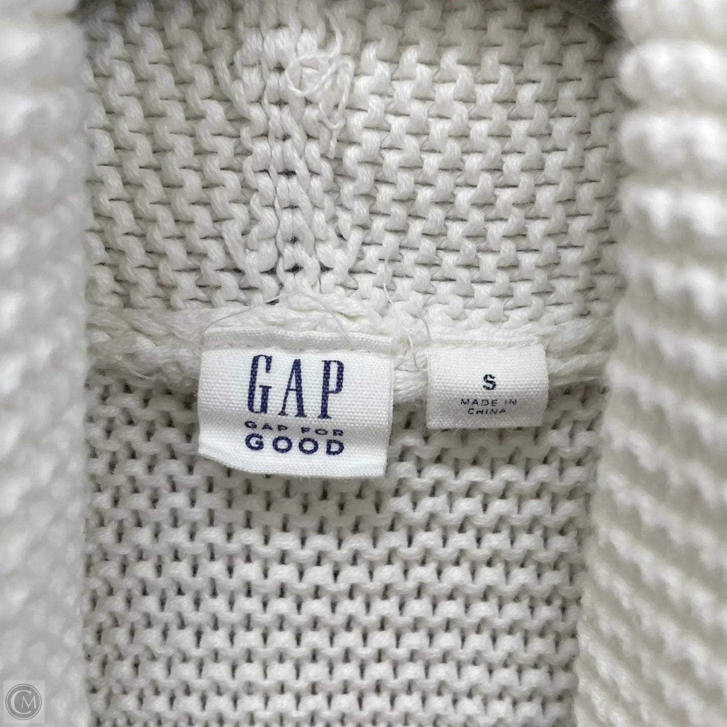 Sweater Cardigan By Gap In White, Size: S