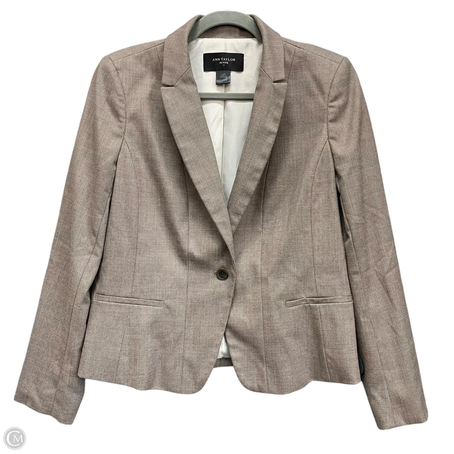 Blazer By Ann Taylor In Taupe, Size: 10p
