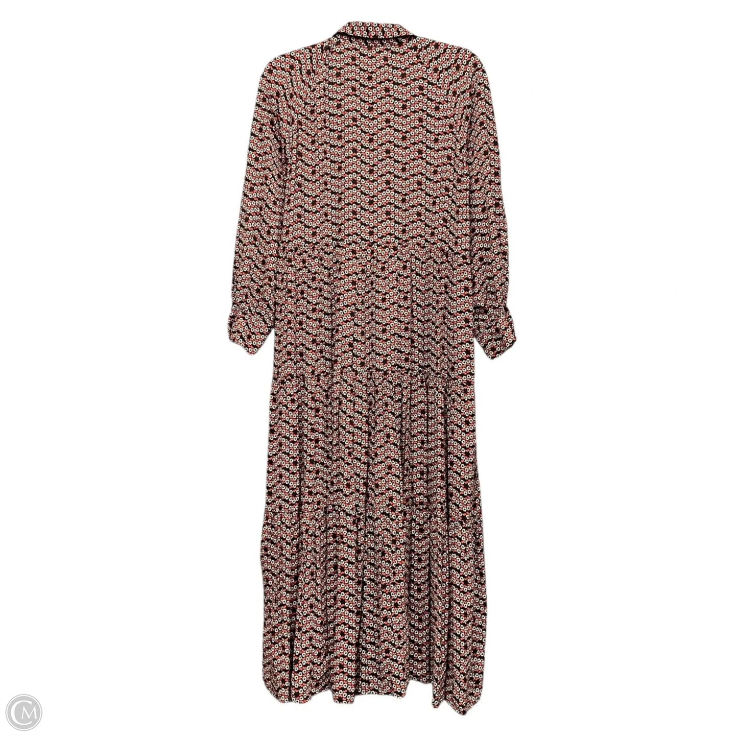 Dress Casual Midi By Zara In Black & Orange, Size: Xs