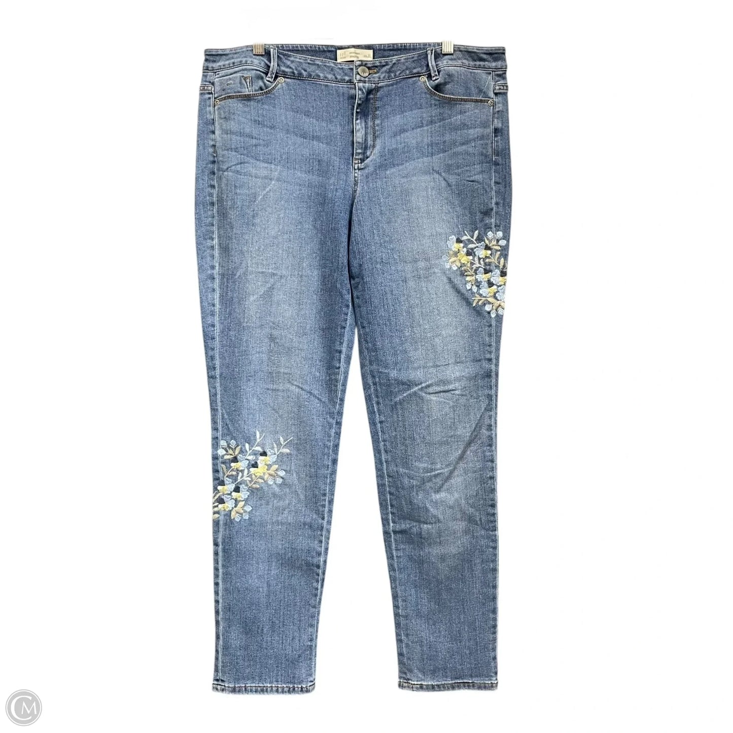 Jeans Straight By J. Jill In Blue Denim, Size: 14