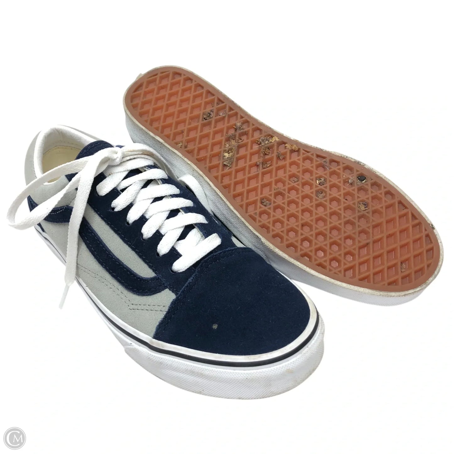 Shoes Sneakers By Vans In Blue & Grey, Size: 7.5