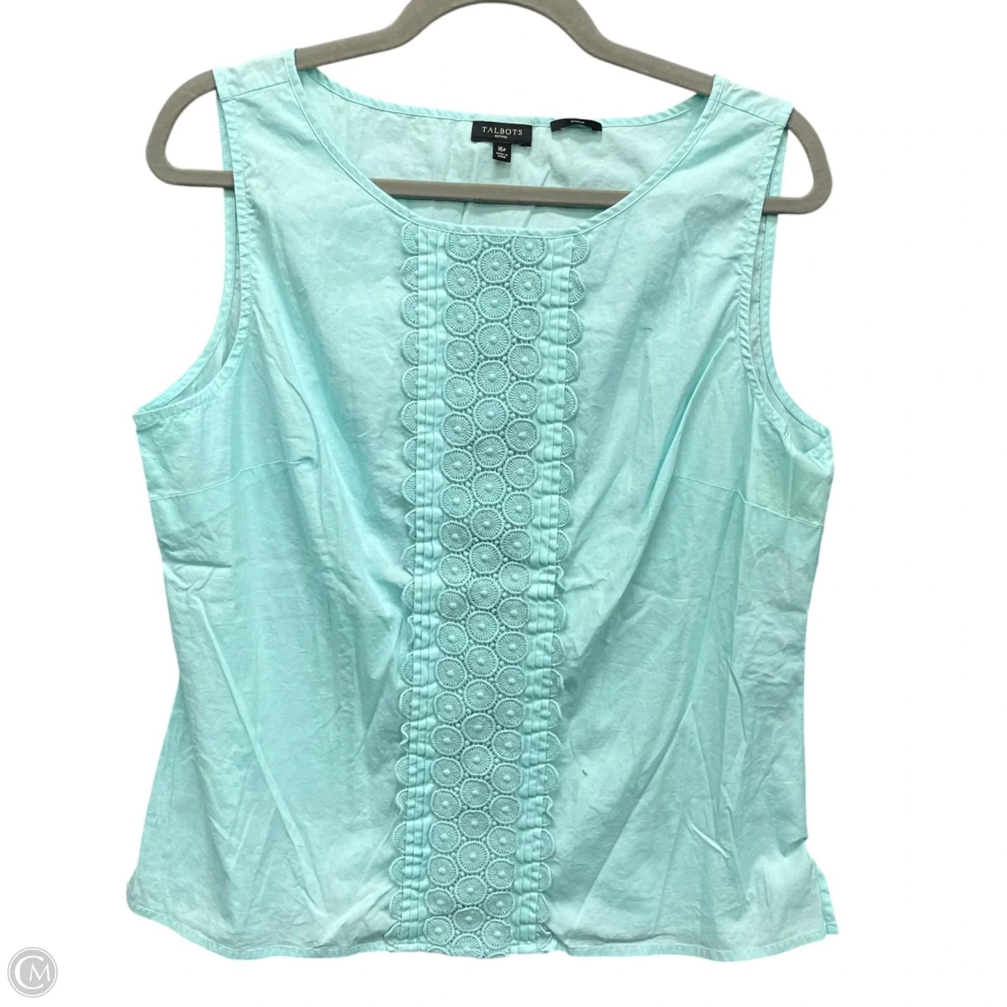 Top Sleeveless By Talbots In Blue, Size: 16