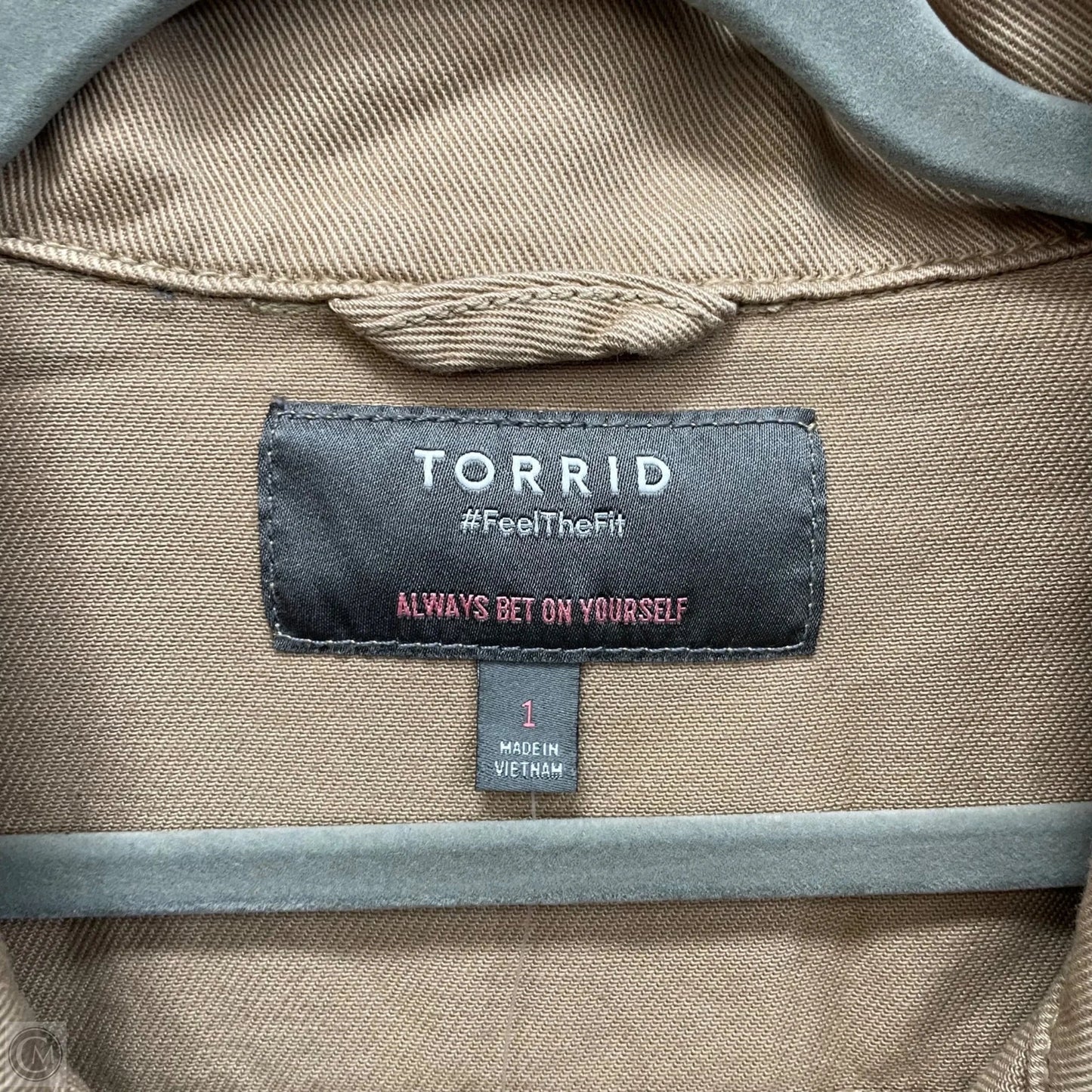 Jacket Shirt By Torrid In Beige, Size: 1x