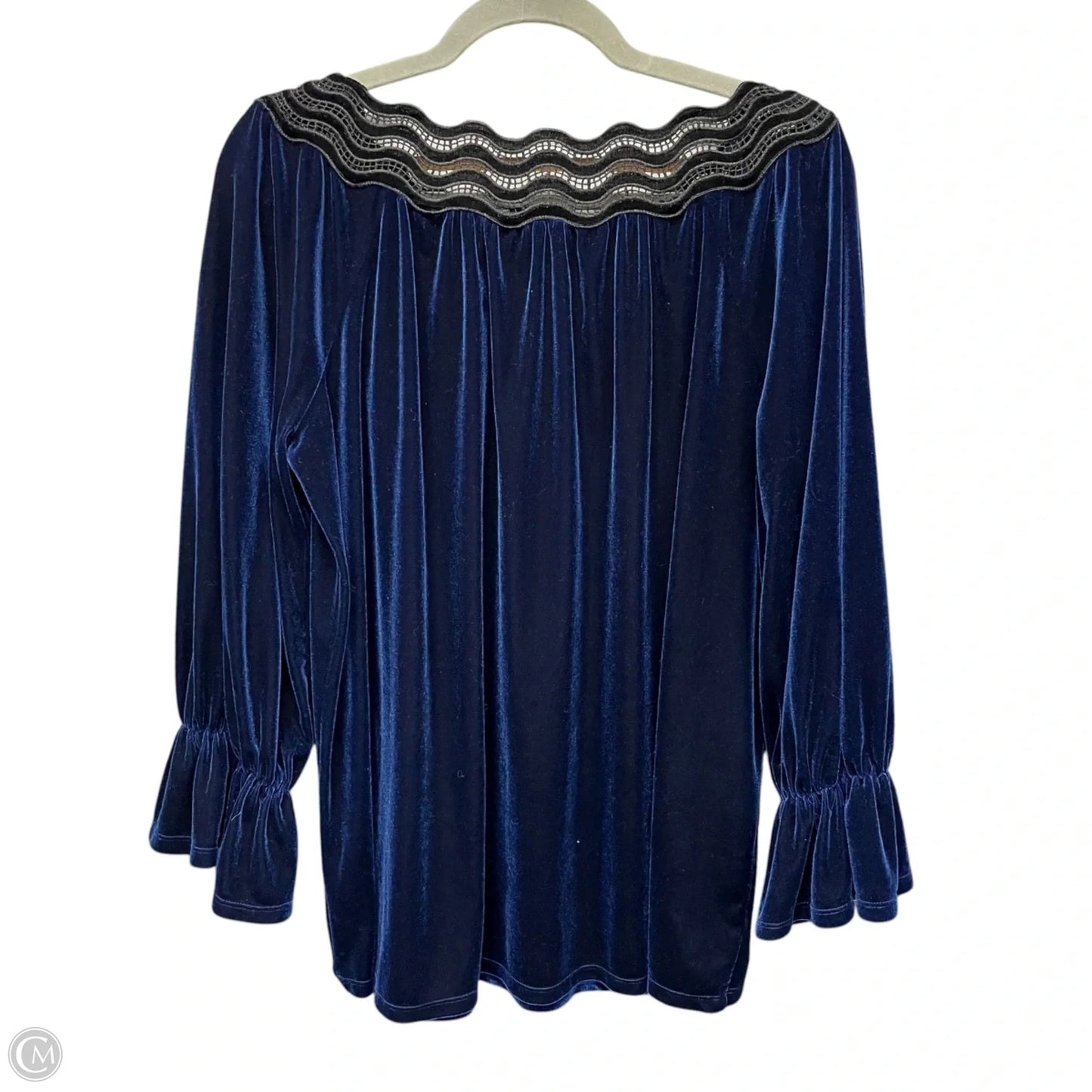 Top 3/4 Sleeve By Rafaella In Blue, Size: L
