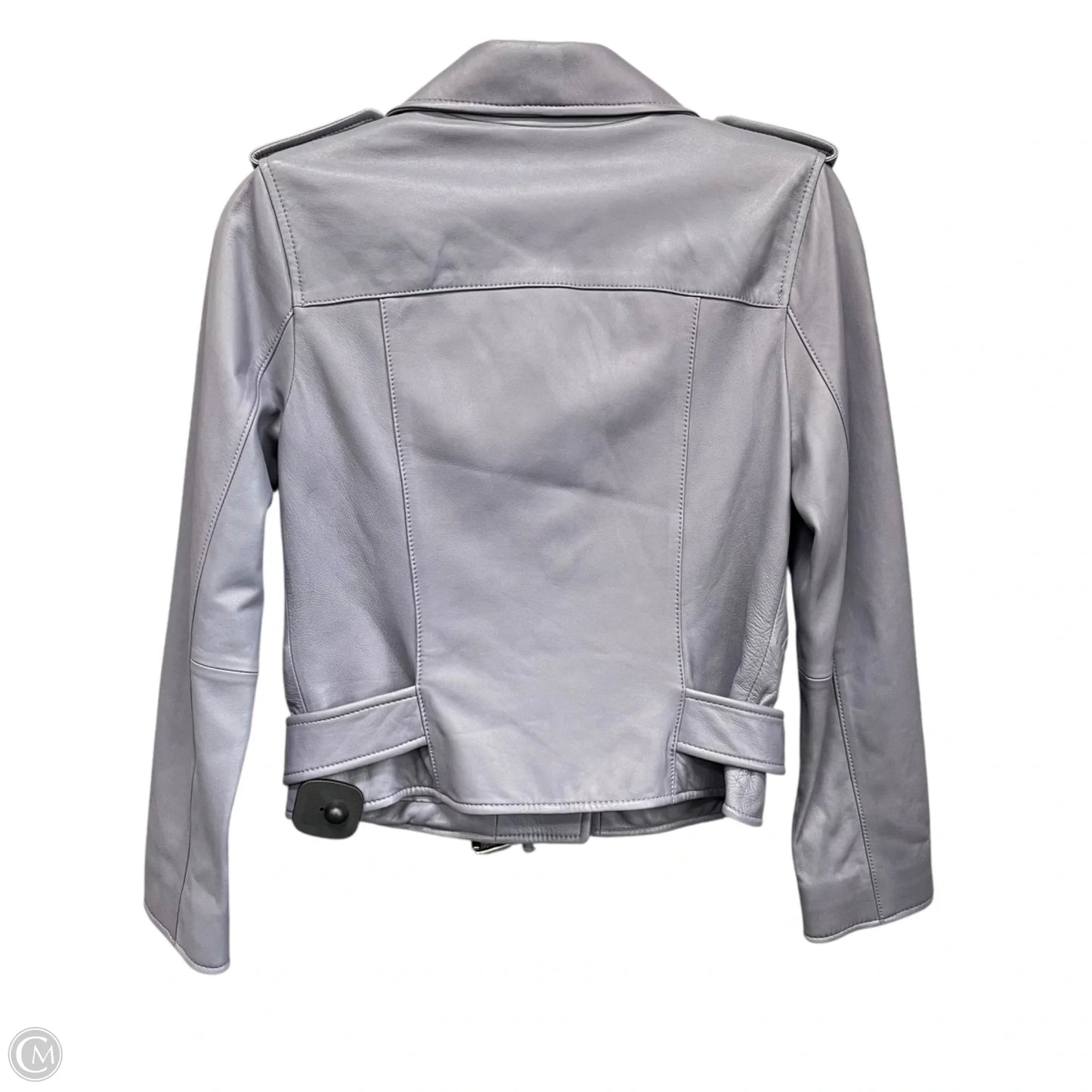 Jacket Moto Leather By Gianni Bini In Grey, Size: S