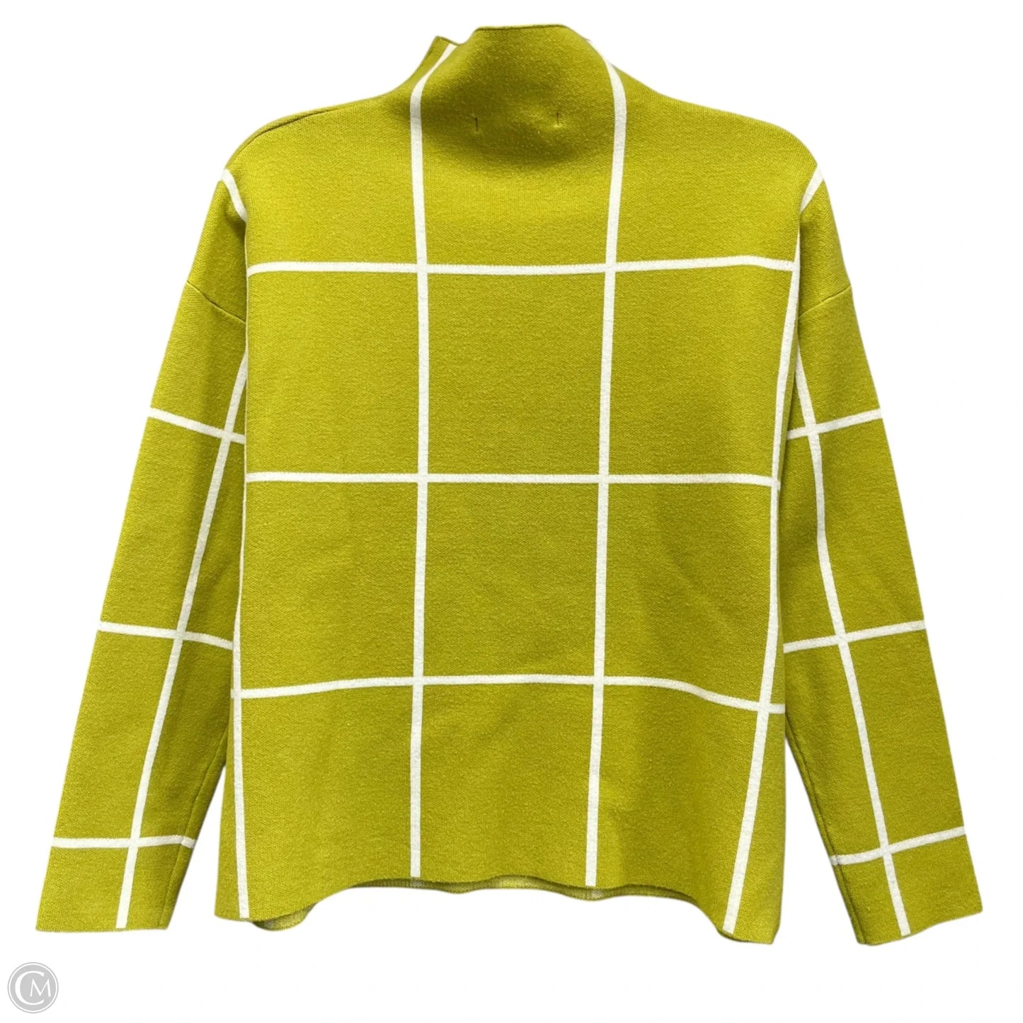 Sweater By Tahari In Chartreuse, Size: M