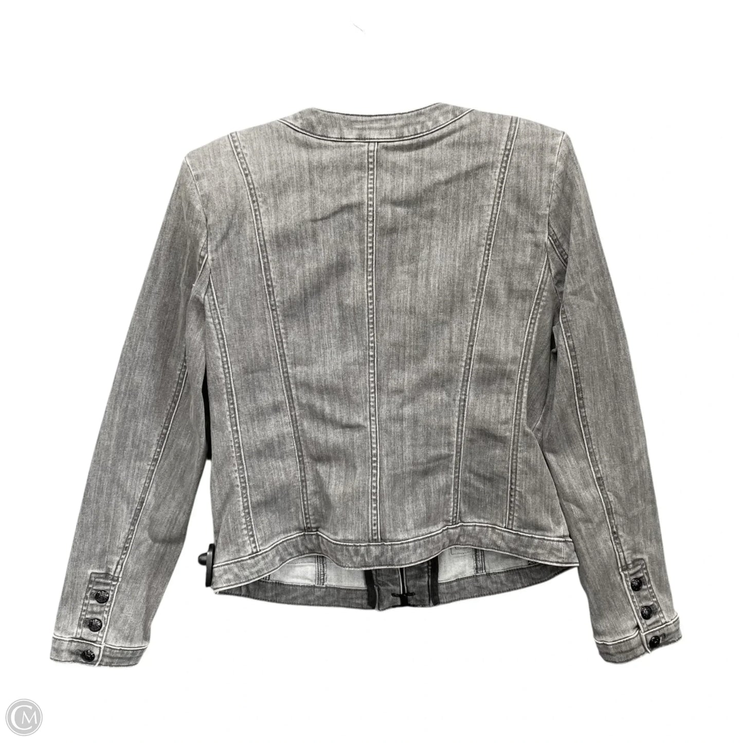 Jacket Denim By White House Black Market In Grey, Size: 8