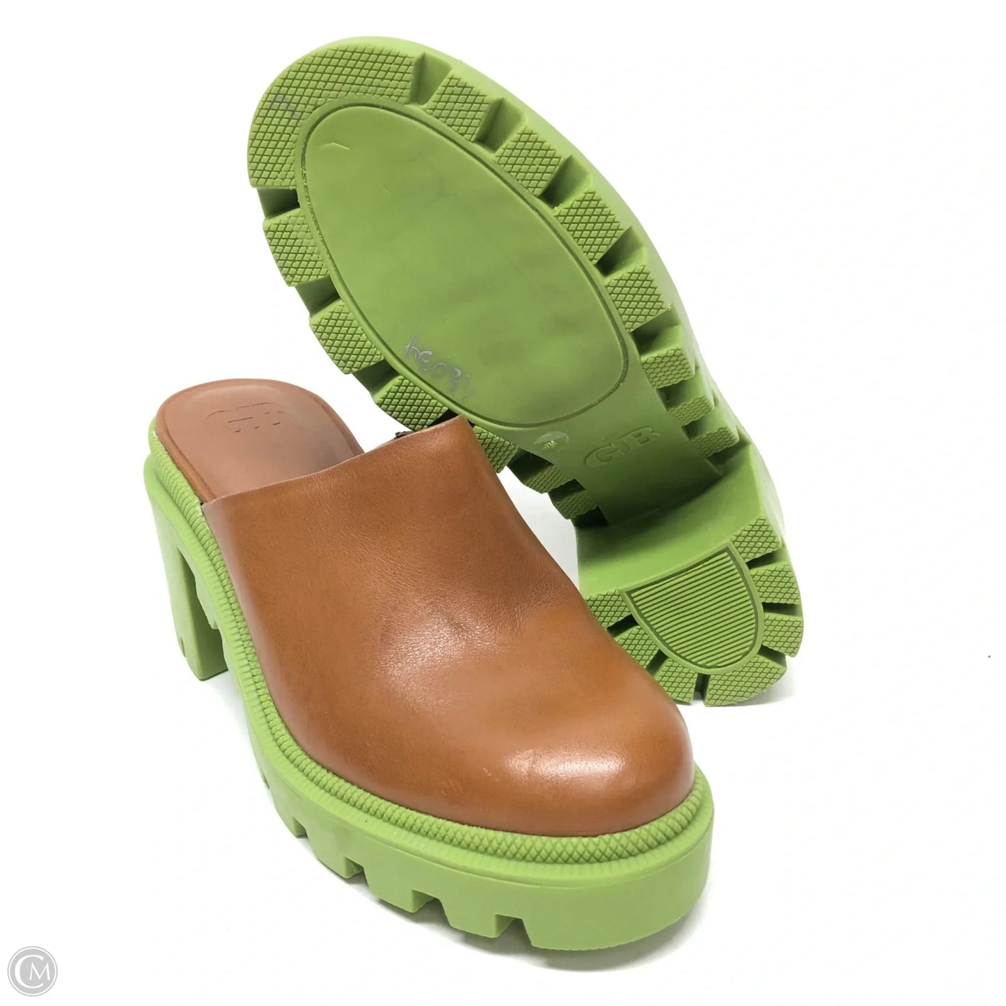 Shoes Heels Block By Gianni Bini In Brown & Green, Size: 7