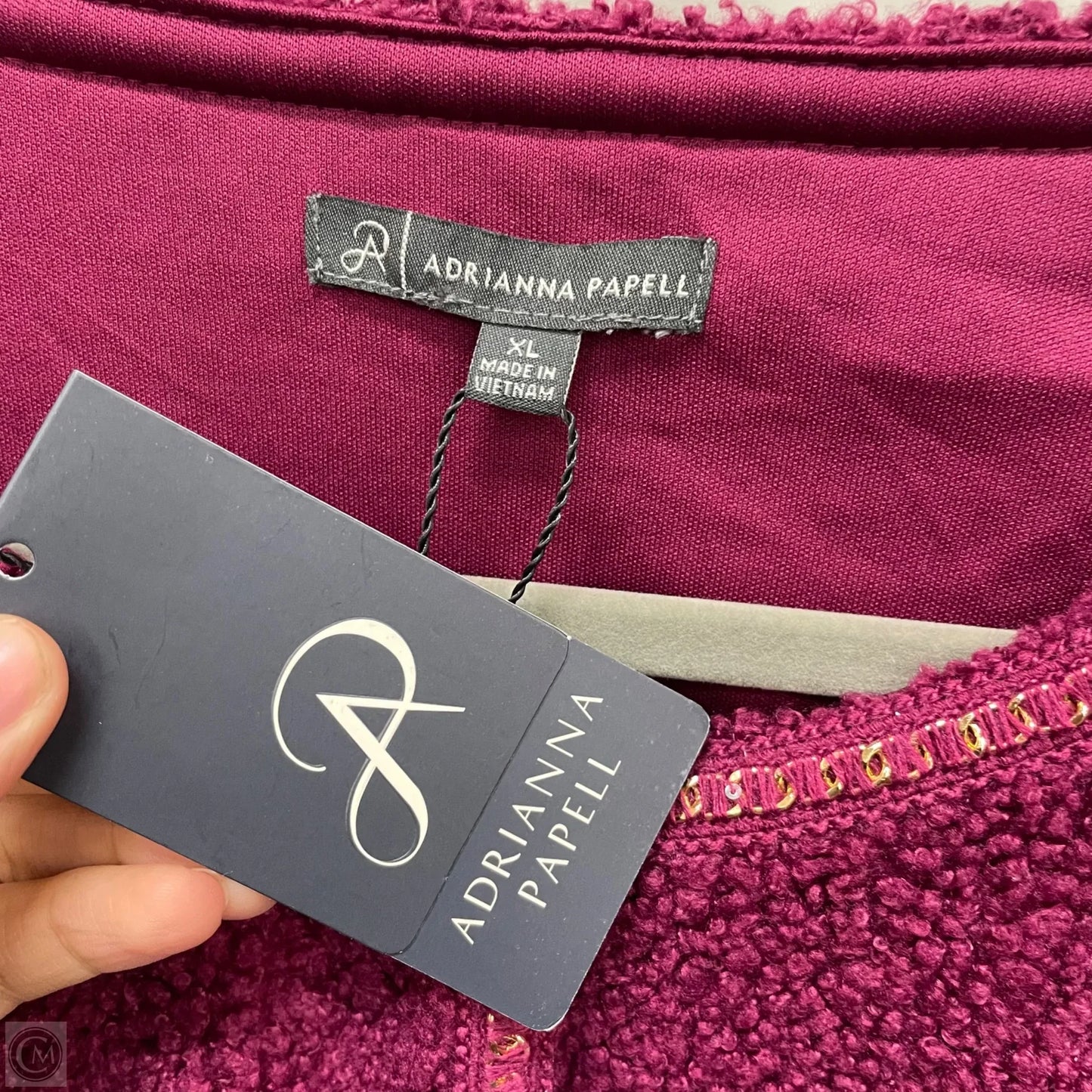 Cardigan By Adrianna Papell In Purple, Size: Xl