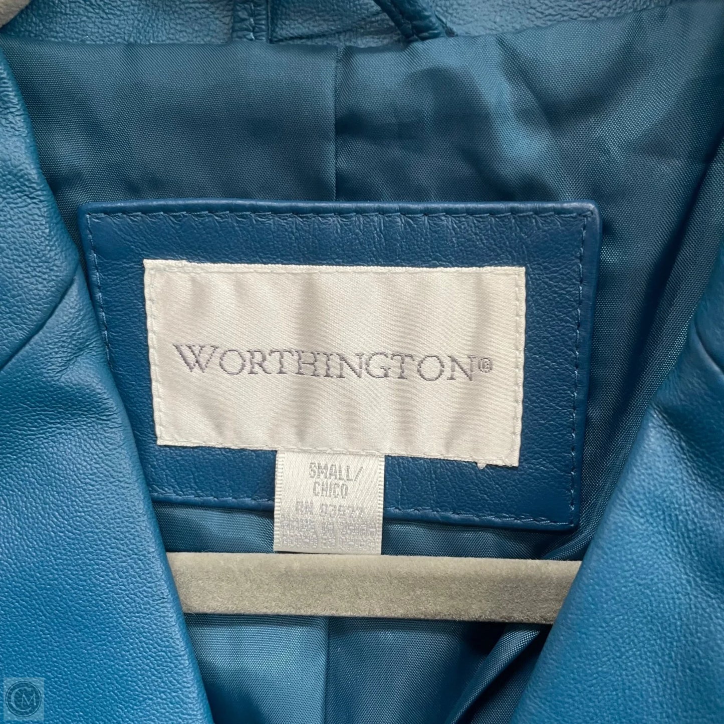 Coat Leather By Worthington In Blue, Size: S