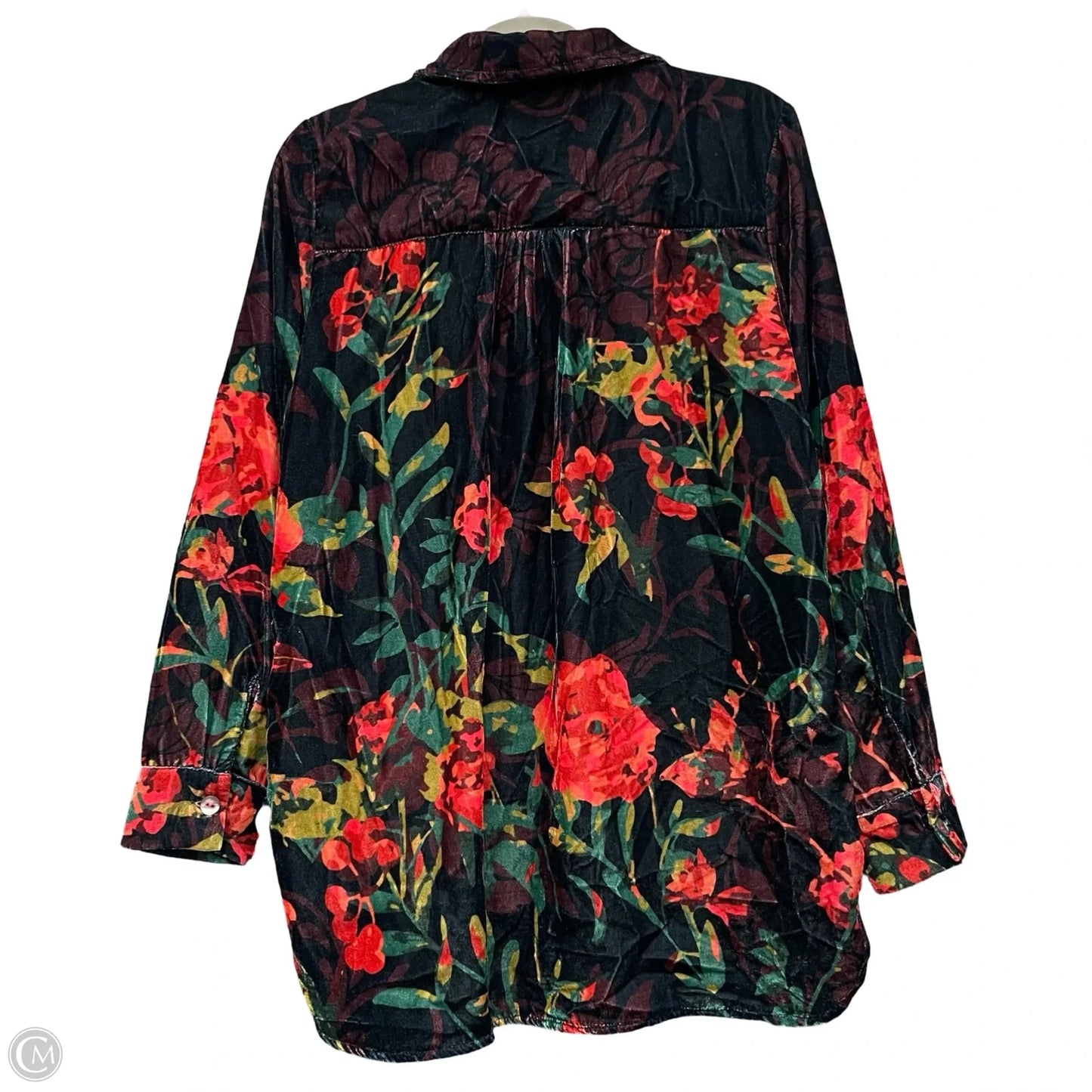 Top Long Sleeve By Soft Surroundings In Black & Red, Size: M