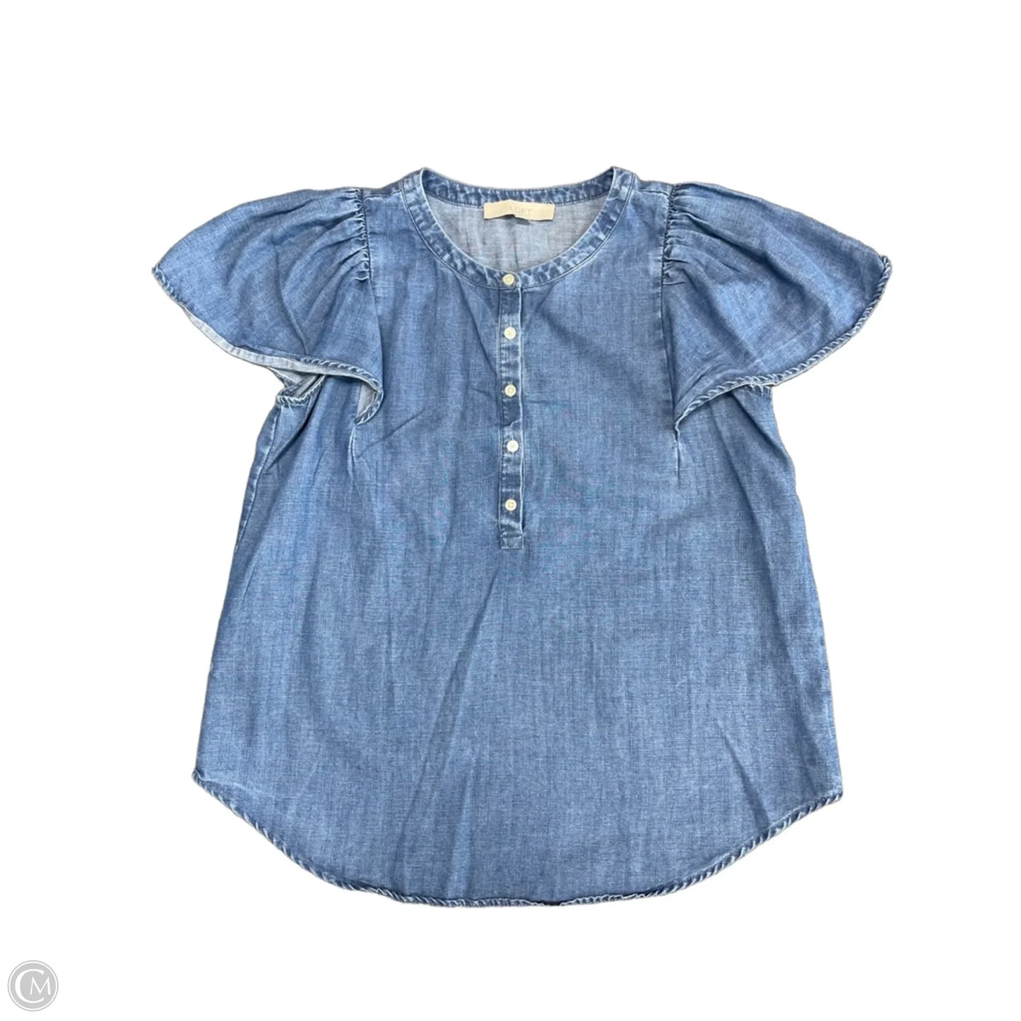 Top Short Sleeve By Loft In Blue, Size: S