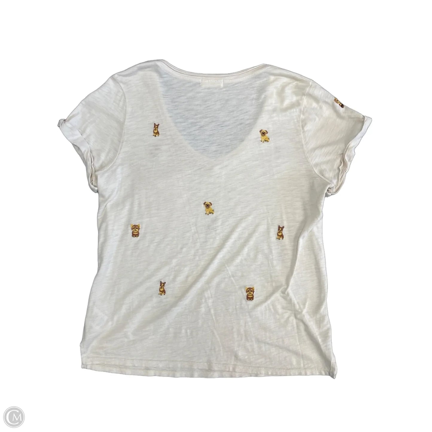 Top Short Sleeve Basic By T.la In Cream, Size: S