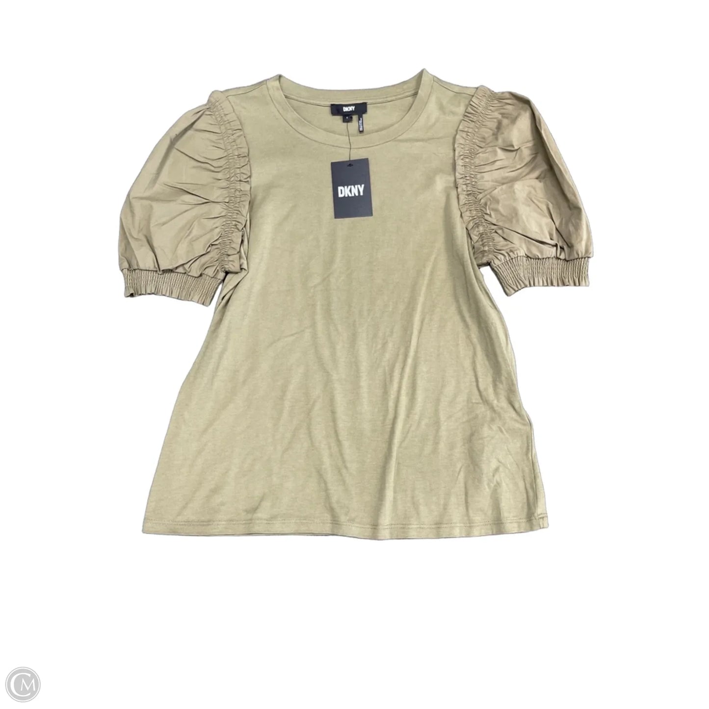 Top Short Sleeve By Dkny In Green, Size: S