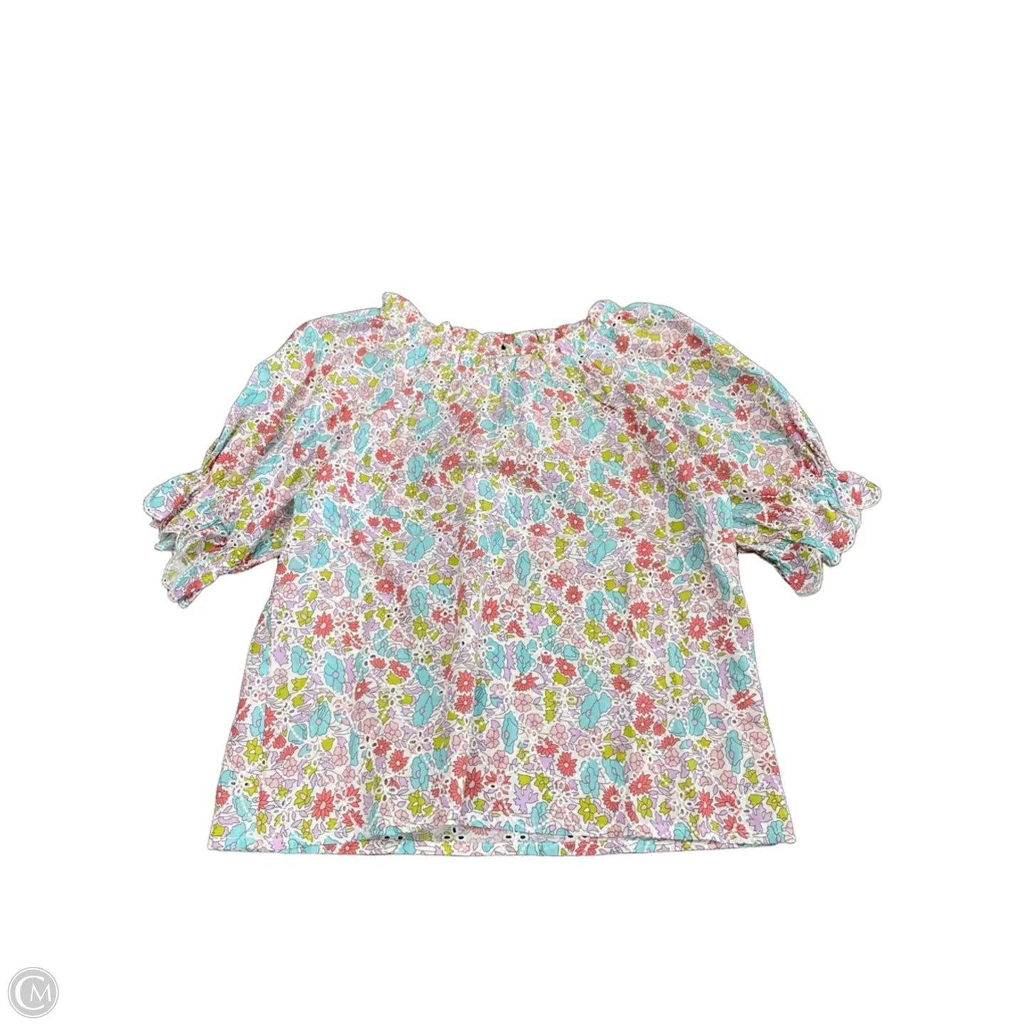Top Short Sleeve By Cmc In Floral Print, Size: S