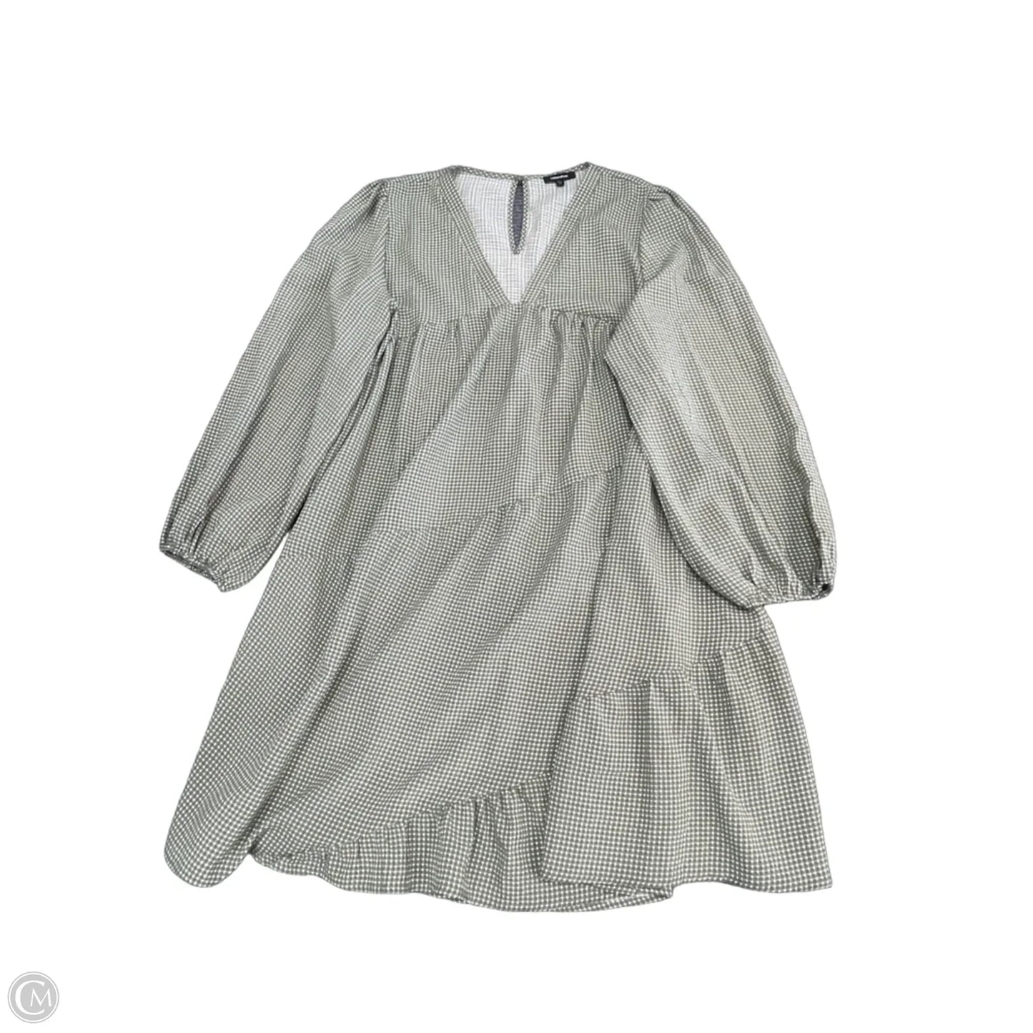 Dress Casual Short By Mittoshop In Green & White, Size: 2x