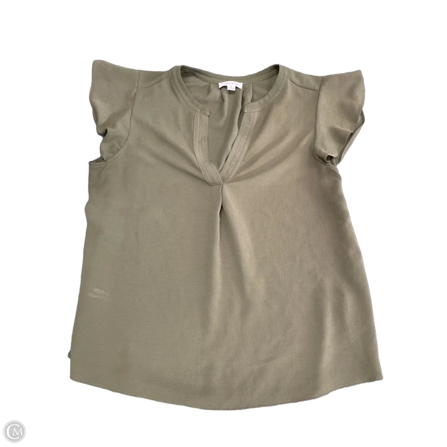 Top Short Sleeve By Calvin Klein In Green, Size: L