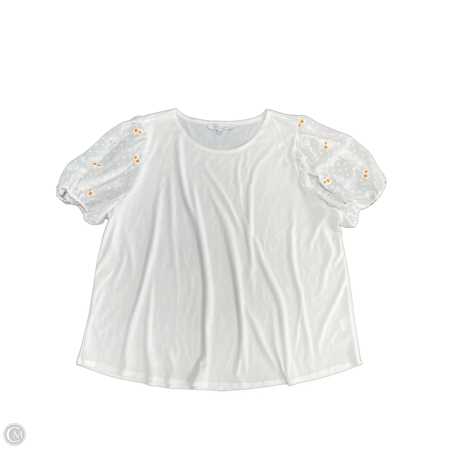Top Short Sleeve By Sweet Rain In White, Size: 3x