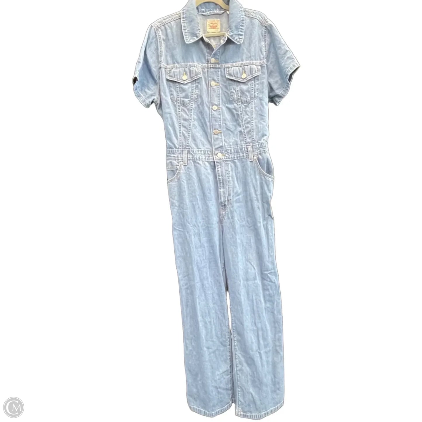 Jumpsuit By Levis In Blue Denim, Size: Xl